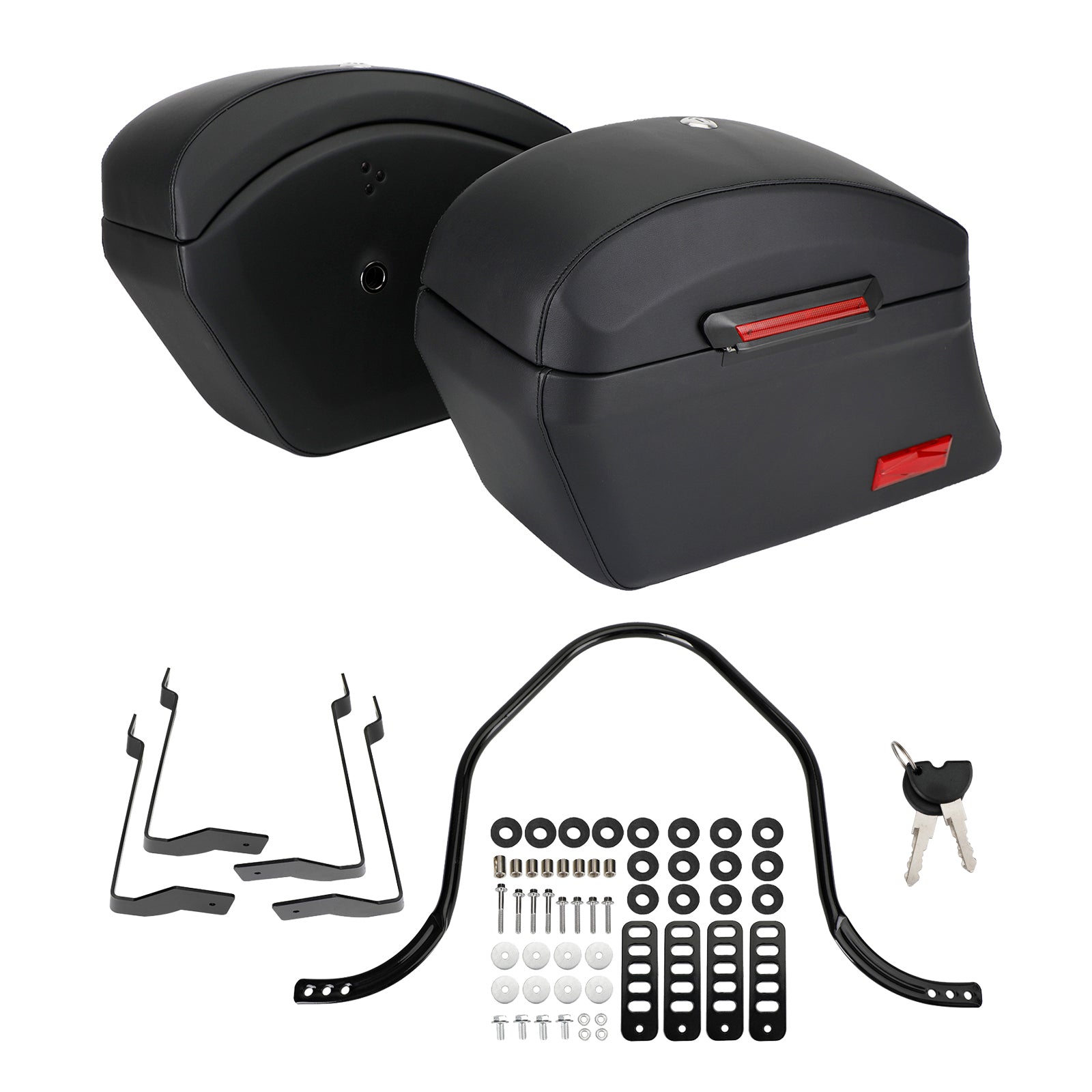 Heavy Duty Mounting Kit & Hard Bags Saddlebags For Fat Boy Softai Road King