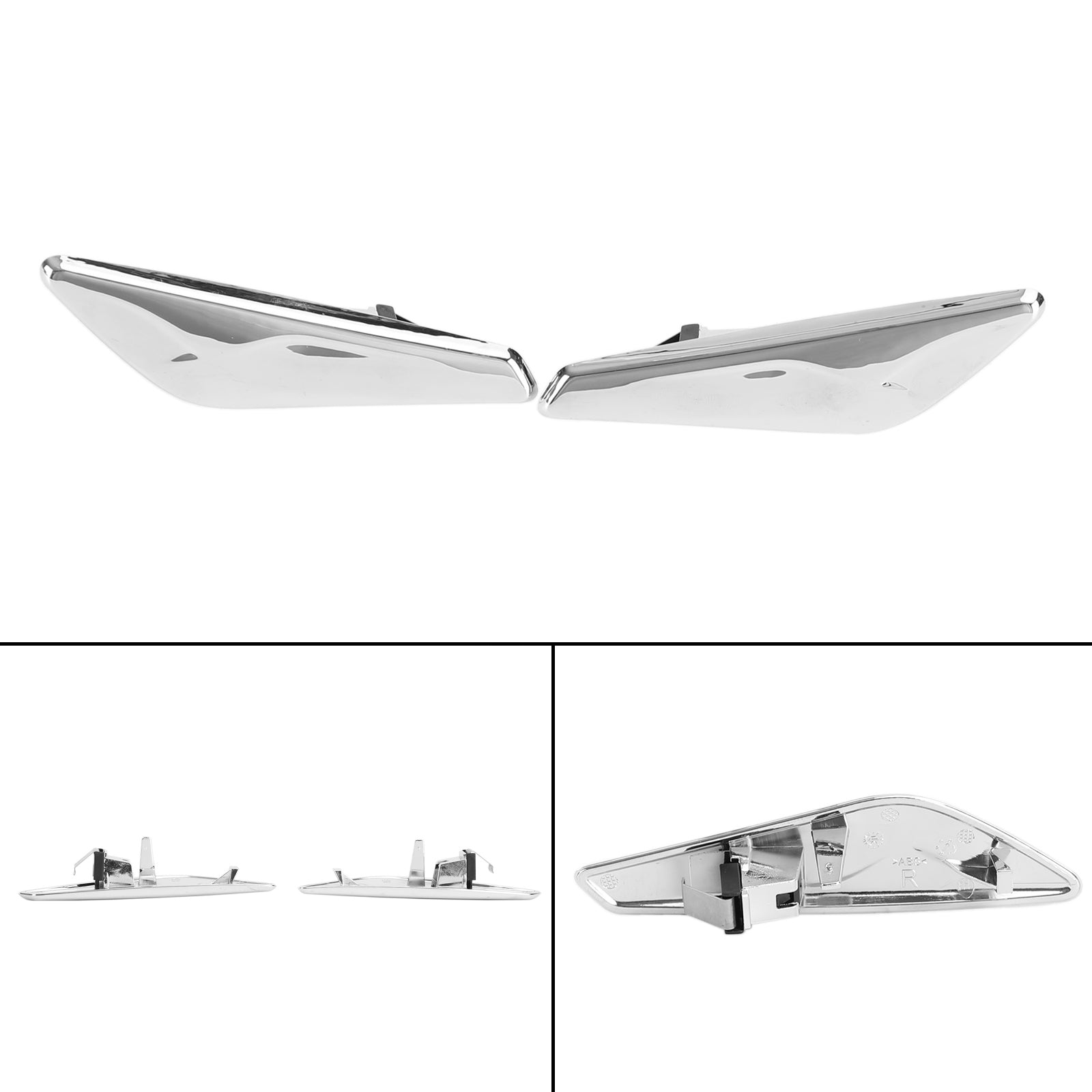 BMW F25 F26 X3 Pair Chrome Front Side Fender Trim Finisher 51117338569/570 Generic