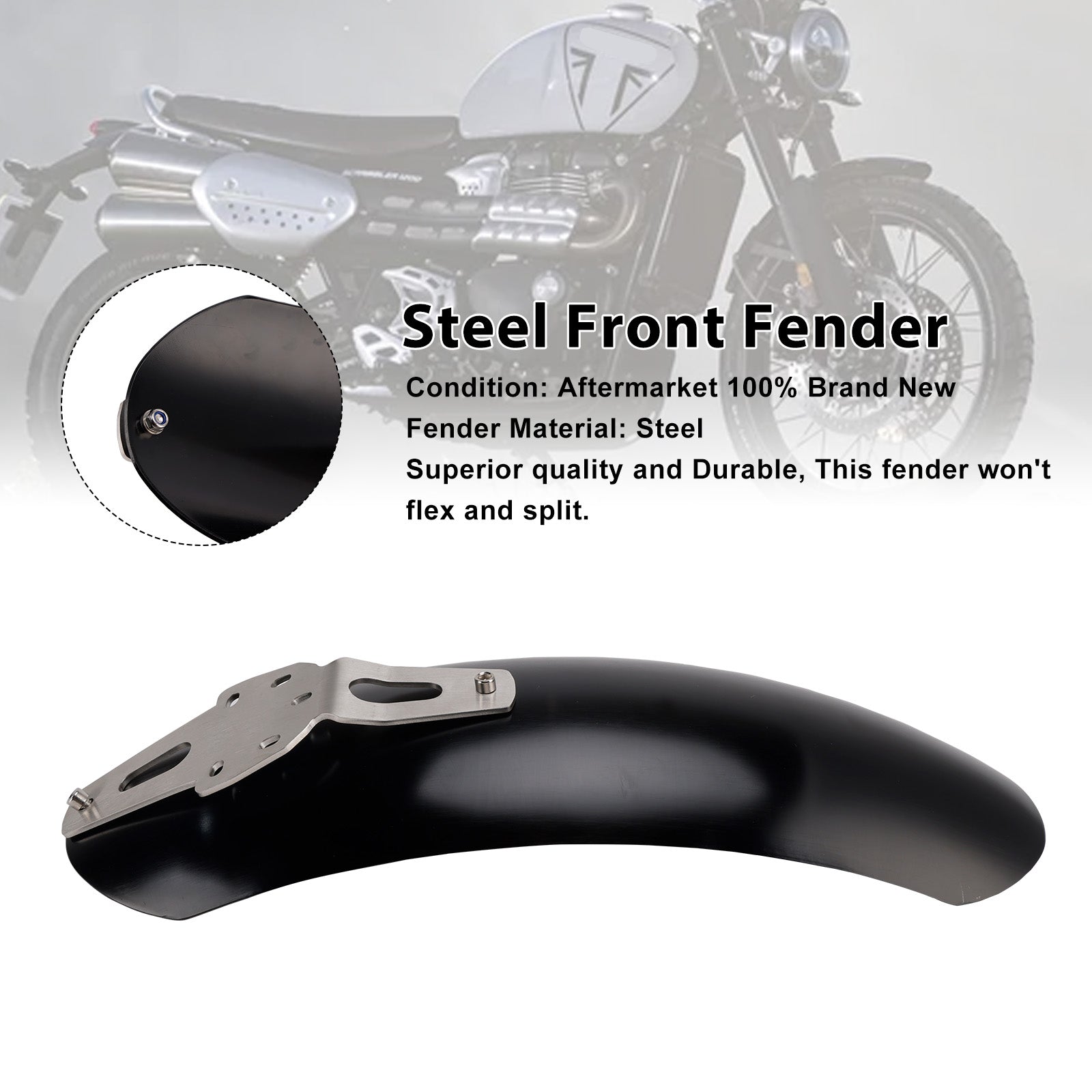2019-2025 Triumph Scrambler 1200XC Steel Front Fender Mudguard