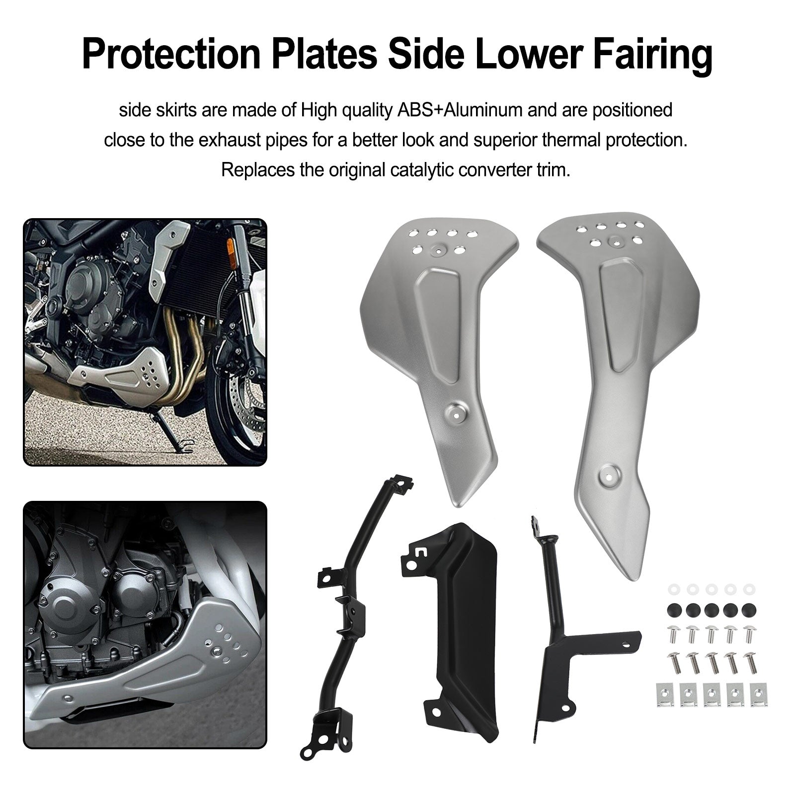 2021 Trident 660 Lower Engine Belly Protection Plates Side Fairing Generic
