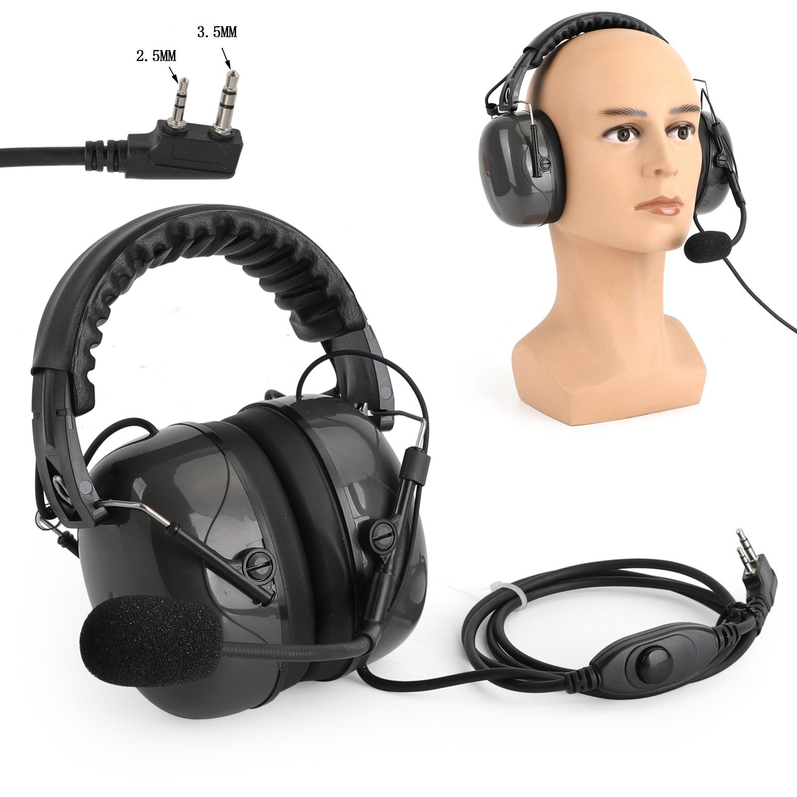 TK3107 TK3200 TK2160 BaoFeng BF-888S Noise Cancelling Overhead Headset