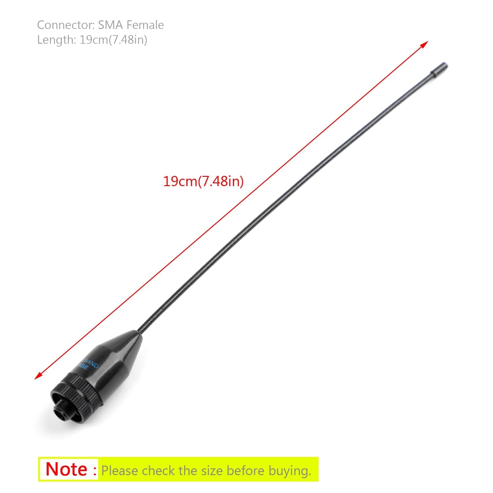 RH519 Antenna SMA Female Dual Band VHF UHF 144/430Mhz For Baofeng UV82 UV5R