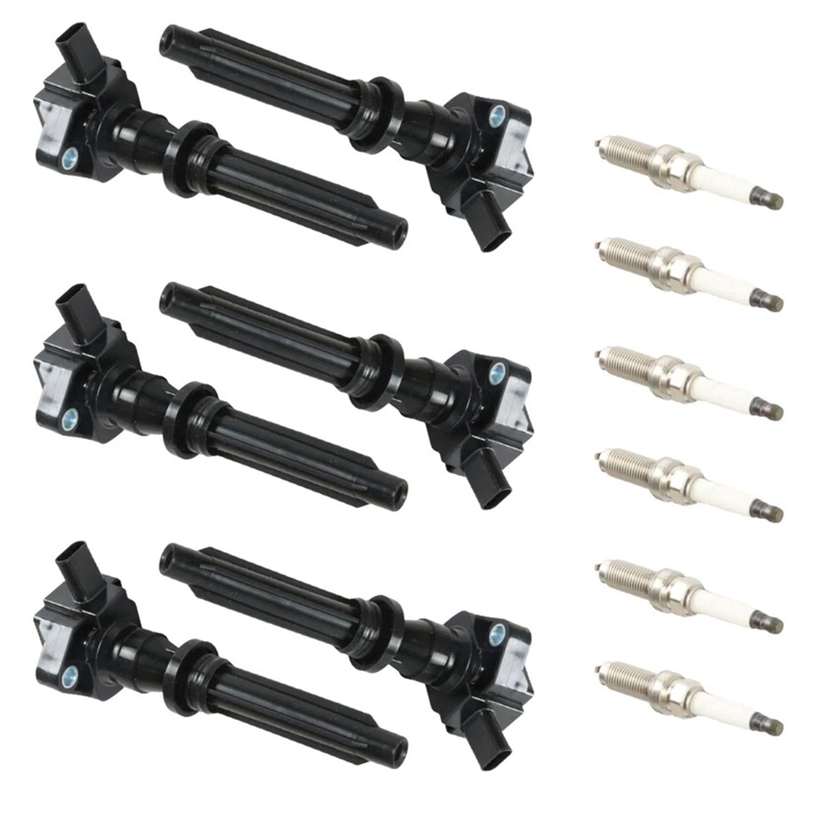 6 Ignition Coils Spark Plugs For Land Rover Range Rover Sport V6 3.0L GAS 2014-2018 UF730