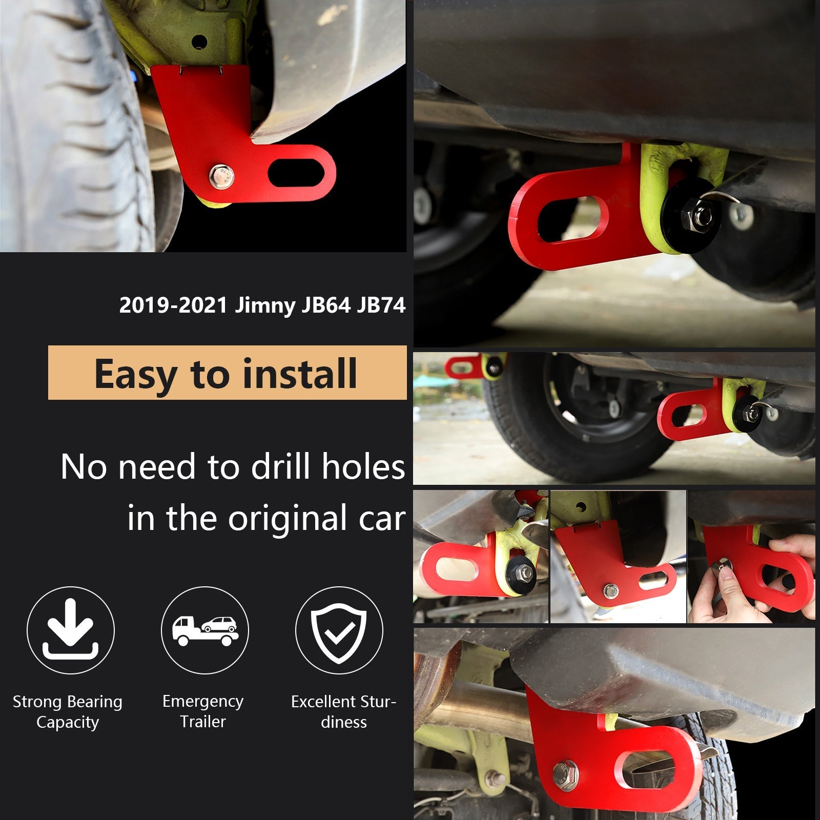 Suzuki Jimny JB64W JB74 2019-2021 2PCS Rear Left & Right Trailer Hitch