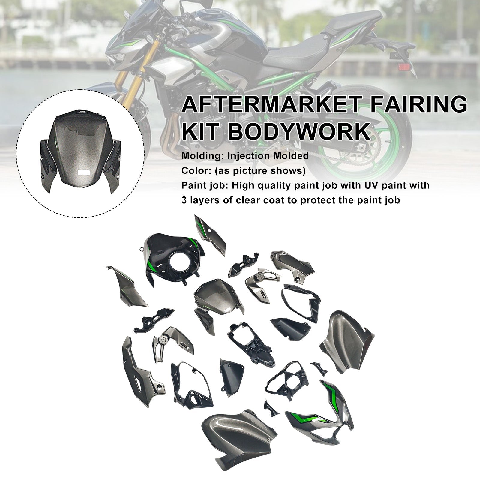 Injection Bodywork Fairing Kit for Kawasaki Z900 2025-2026