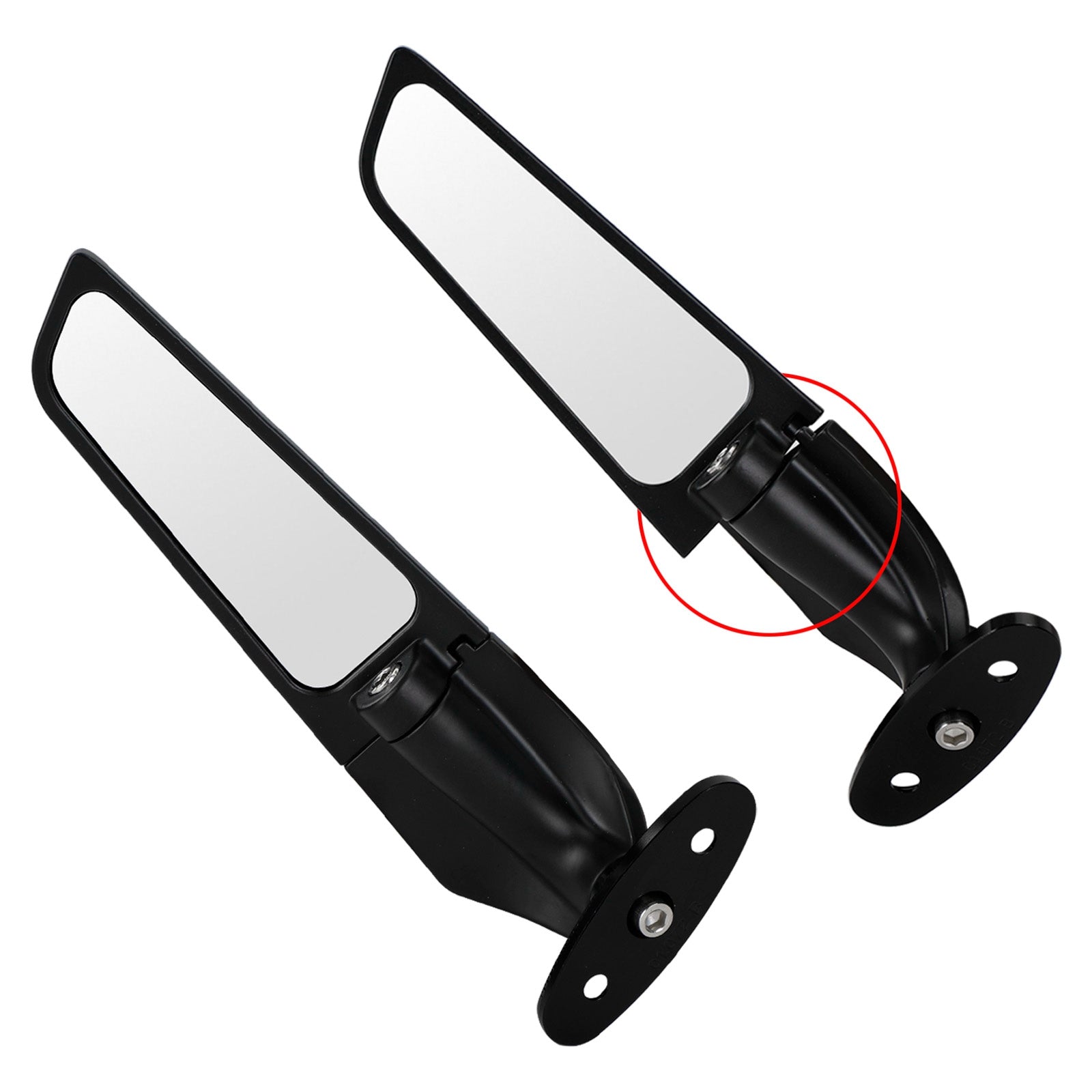 2001-2016 Suzuki GSX-R1000 Adjustable Wing Fin Rearview Mirrors Generic