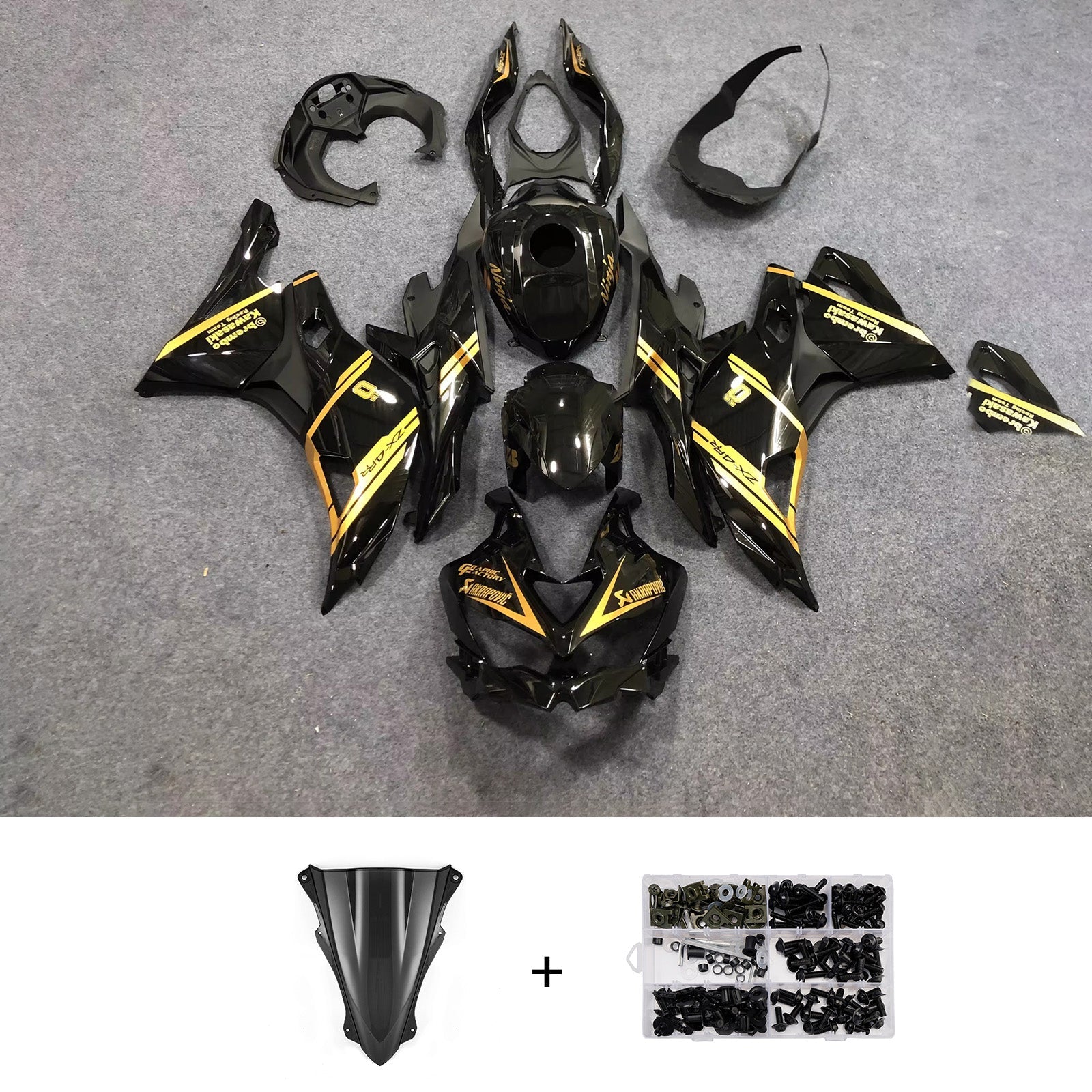 Injection Fairing Kit fit For Kawasaki Ninja ZX-25R ZX-4R ZX-4RR 2019-2025