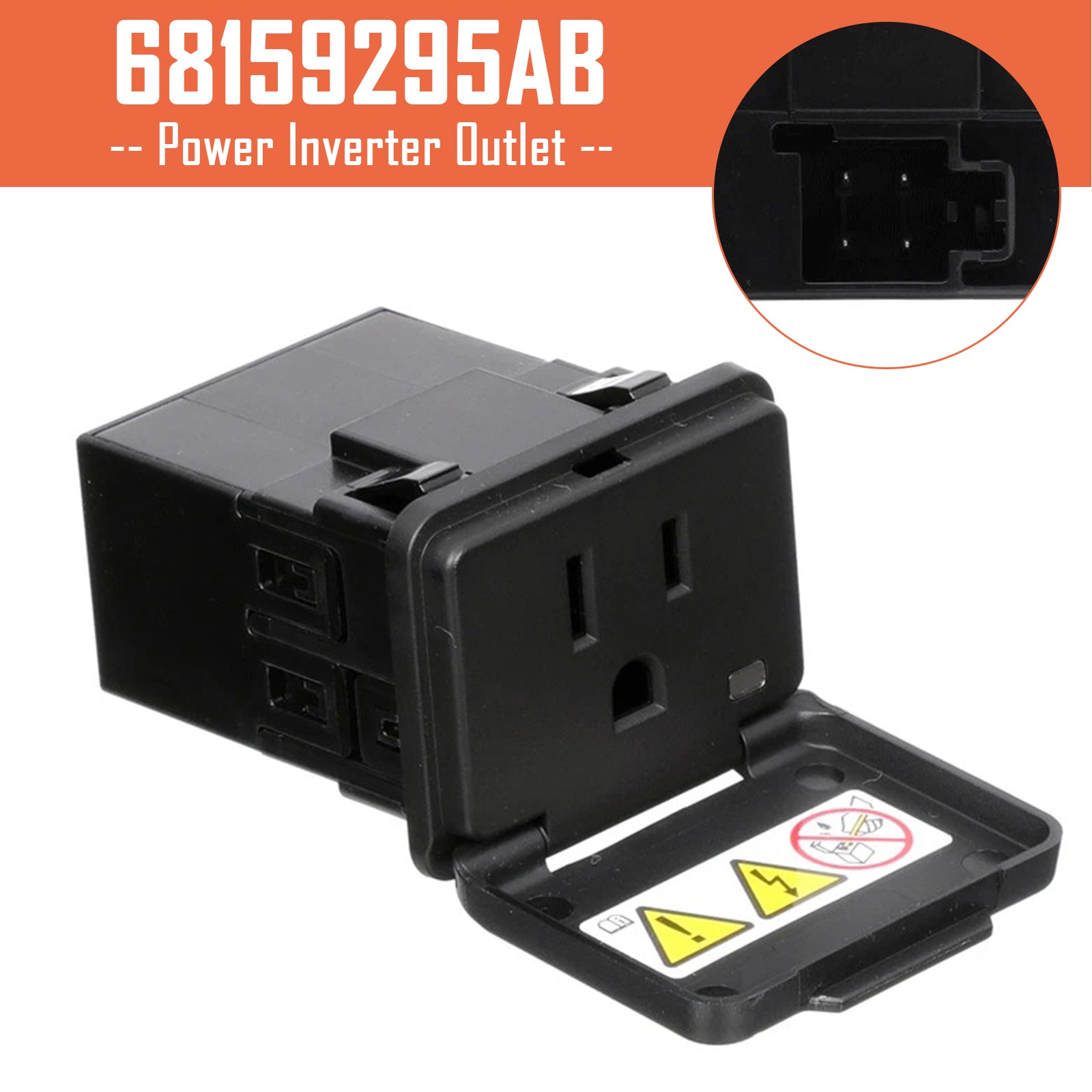 2013-2016 Ram 1500 2500 3500 4500 Power Inverter Outlet 150W 68159295AB