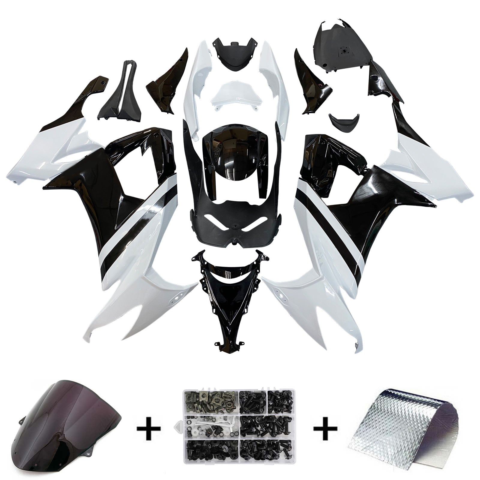 Injection Fairing Kit Bodywork Plastic ABS fit For Kawasaki ZX10R 2008-2010