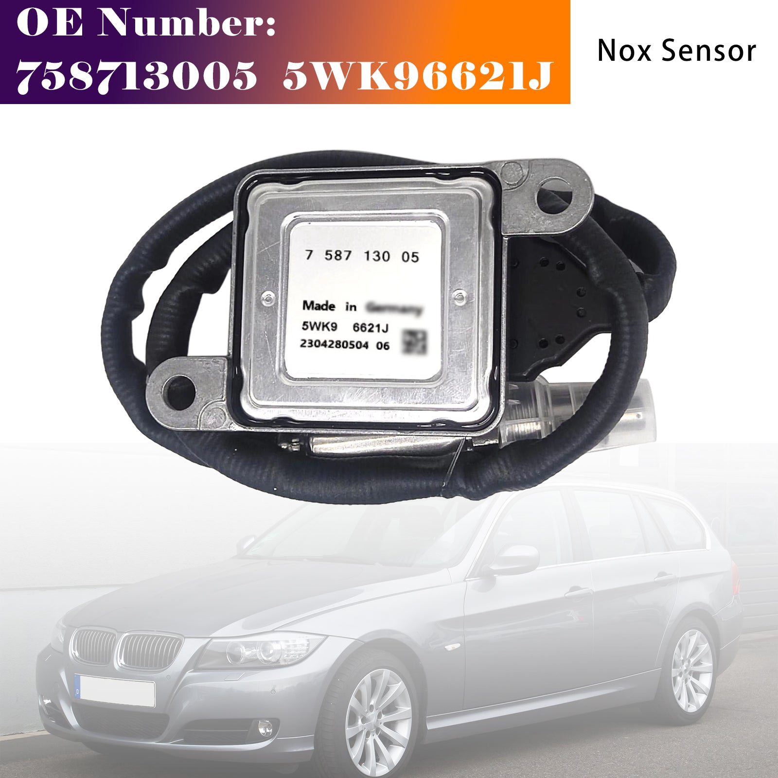 NOx Sensor 758713005 5WK96621J For BMW 1 3 Series E81 E87 LCI E90 E91 E92 E93