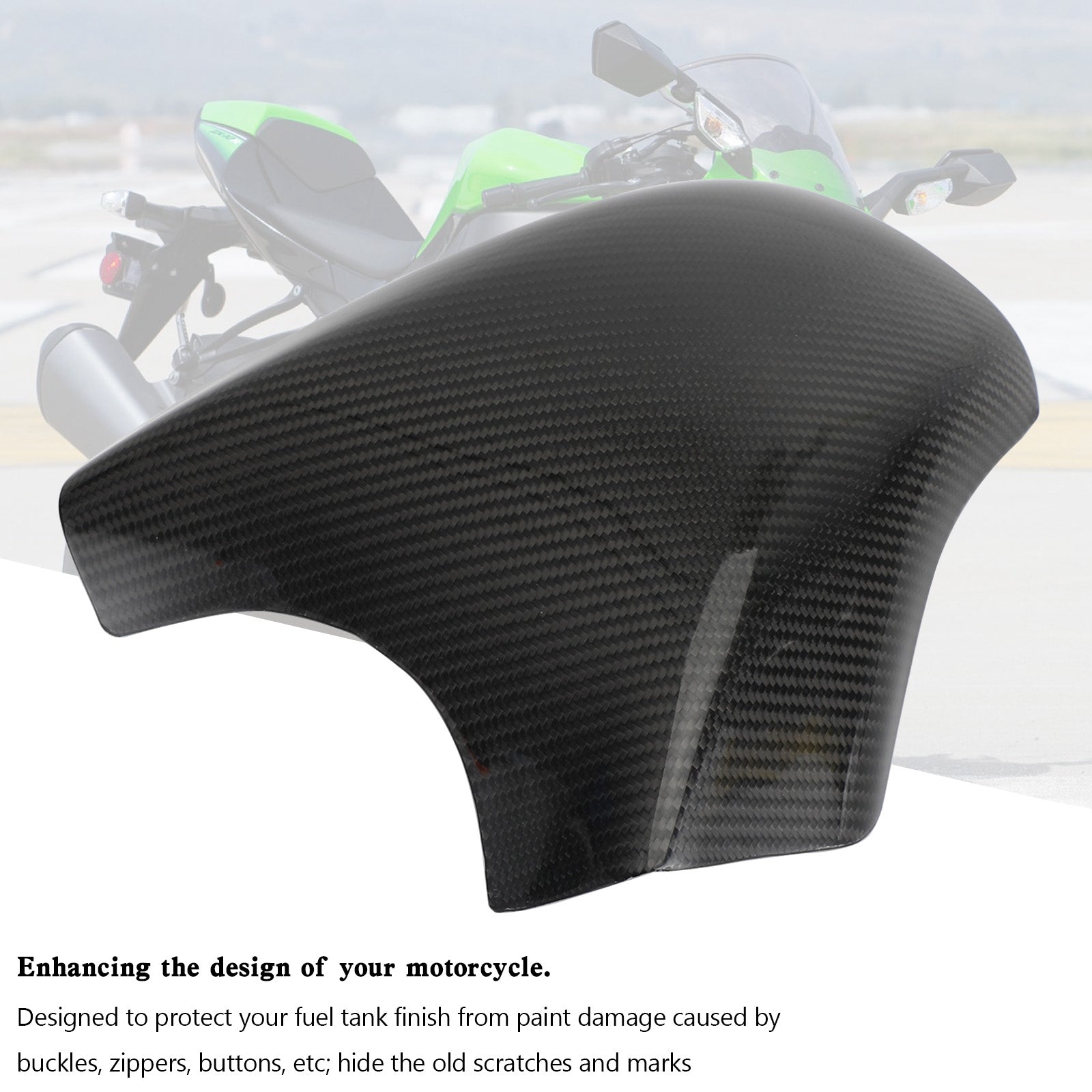 2004-2005 Kawasaki Ninja ZX-10R Carbon Gas Tank Cover Panel Fairing Protector
