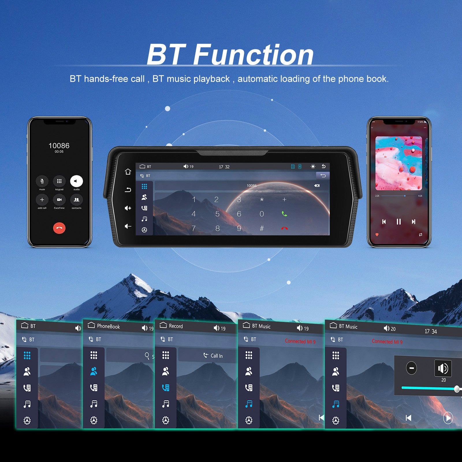 6.86-inch PND Wireless CarPlay Android Auto Screen Mirroring for Motorcycles
