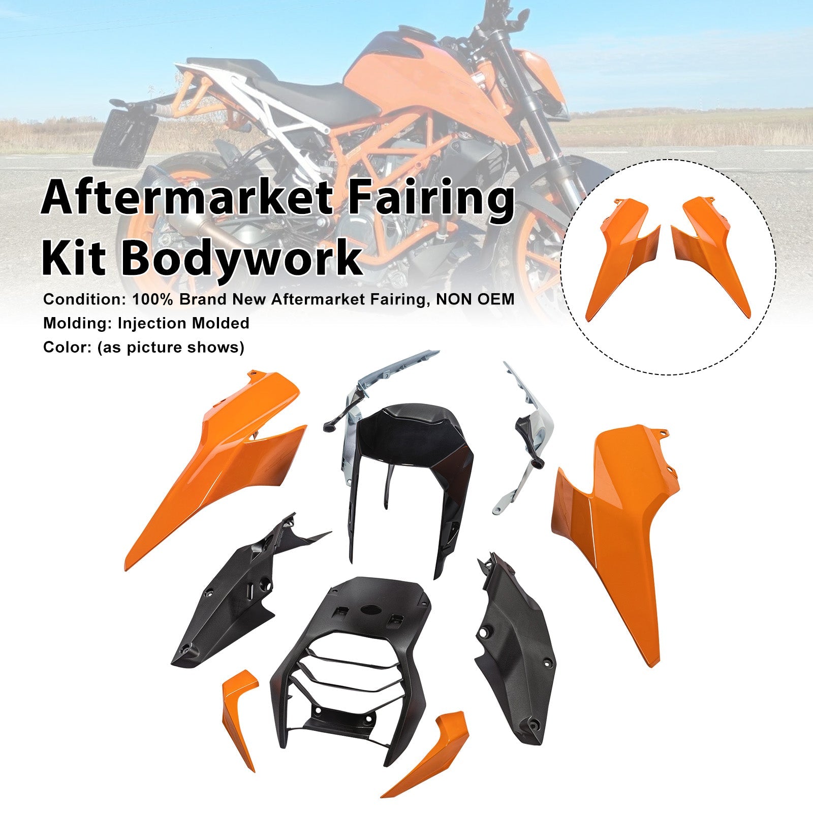 Injection Bodywork Fairing Kit for 390 DUKE 2017-2023