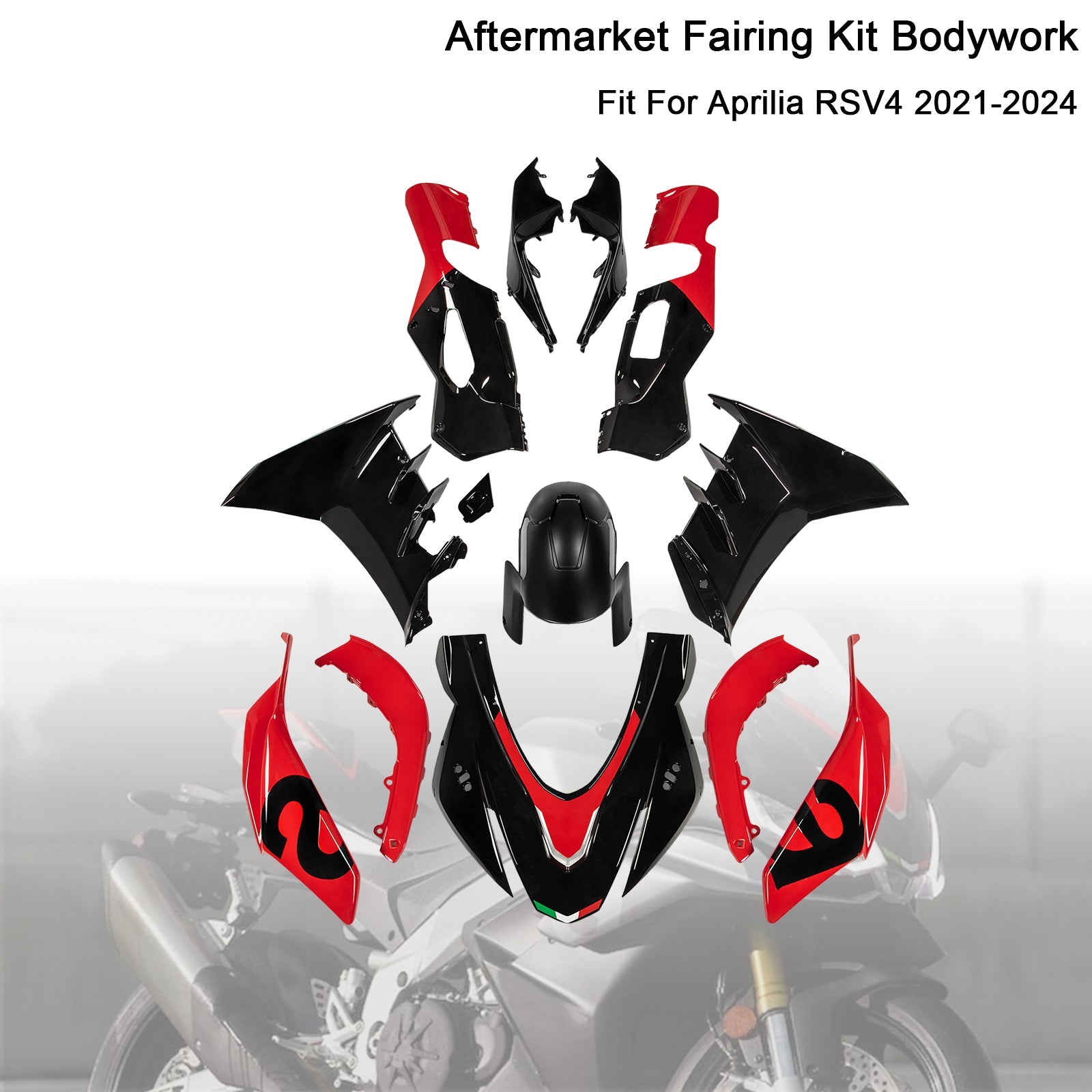 Injection ABS Plastic Bodywork Fairing Kit for Aprilia RSV4 2021-2024