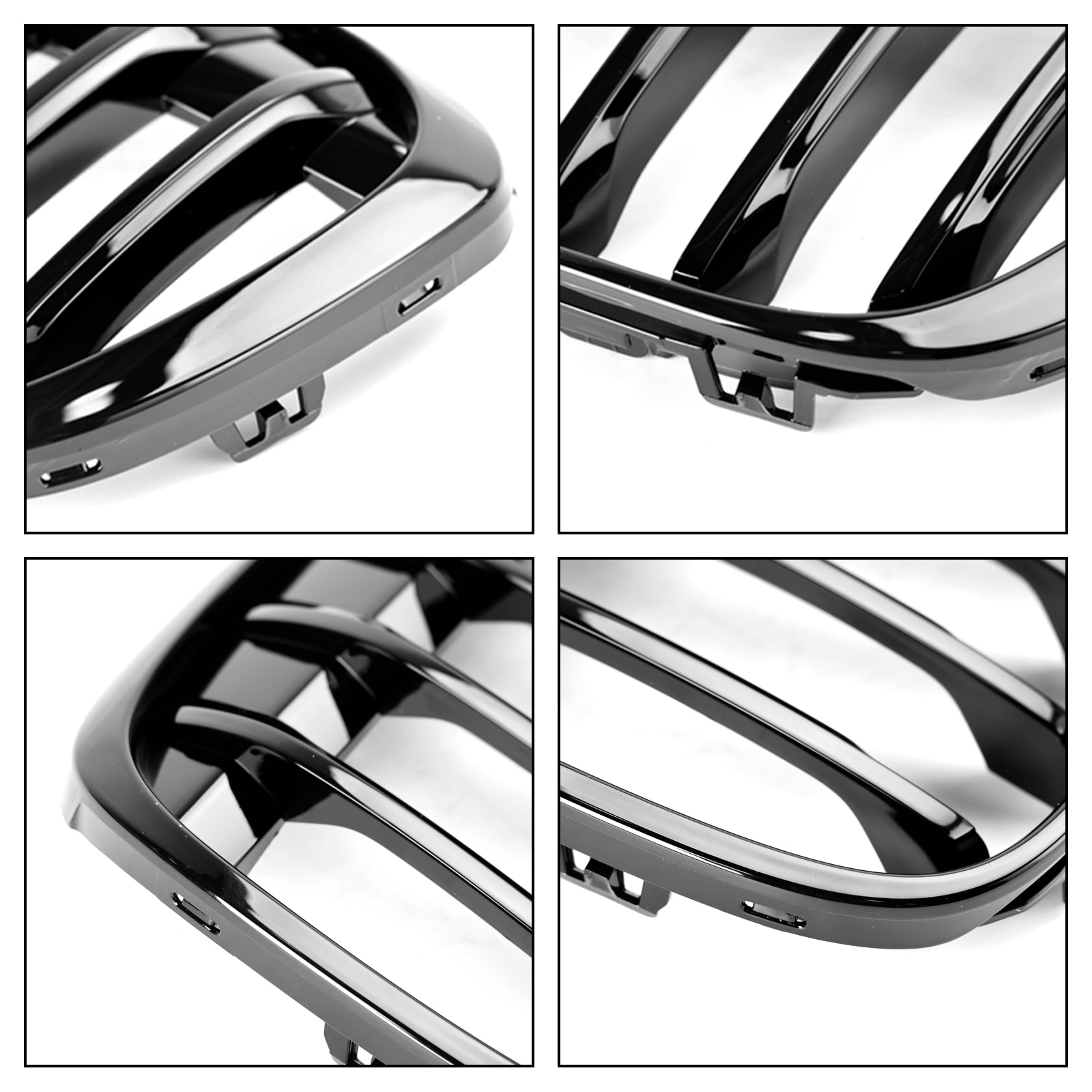 2016-2018 BMW X1 F48 F49 Gloss Black Front Kidney Grille Grill 2PCS