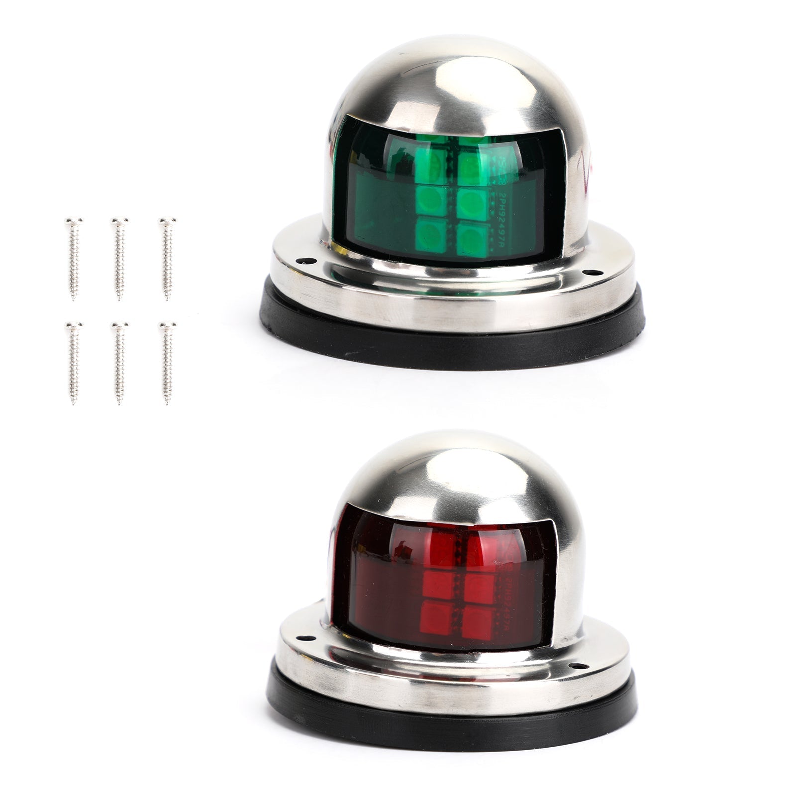 2PCS Red Green Navigation 16 LED Marine Bow Boat 12V Yacht Pontoon Bright Lights