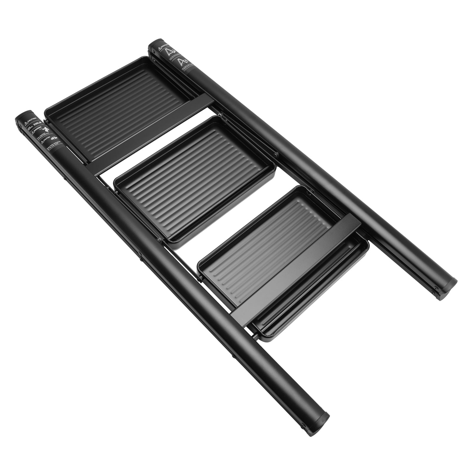 Lightweight 3 Step Ladder, Foldable with Wide Pedals, Compact Storage, 150kg Load Capacity