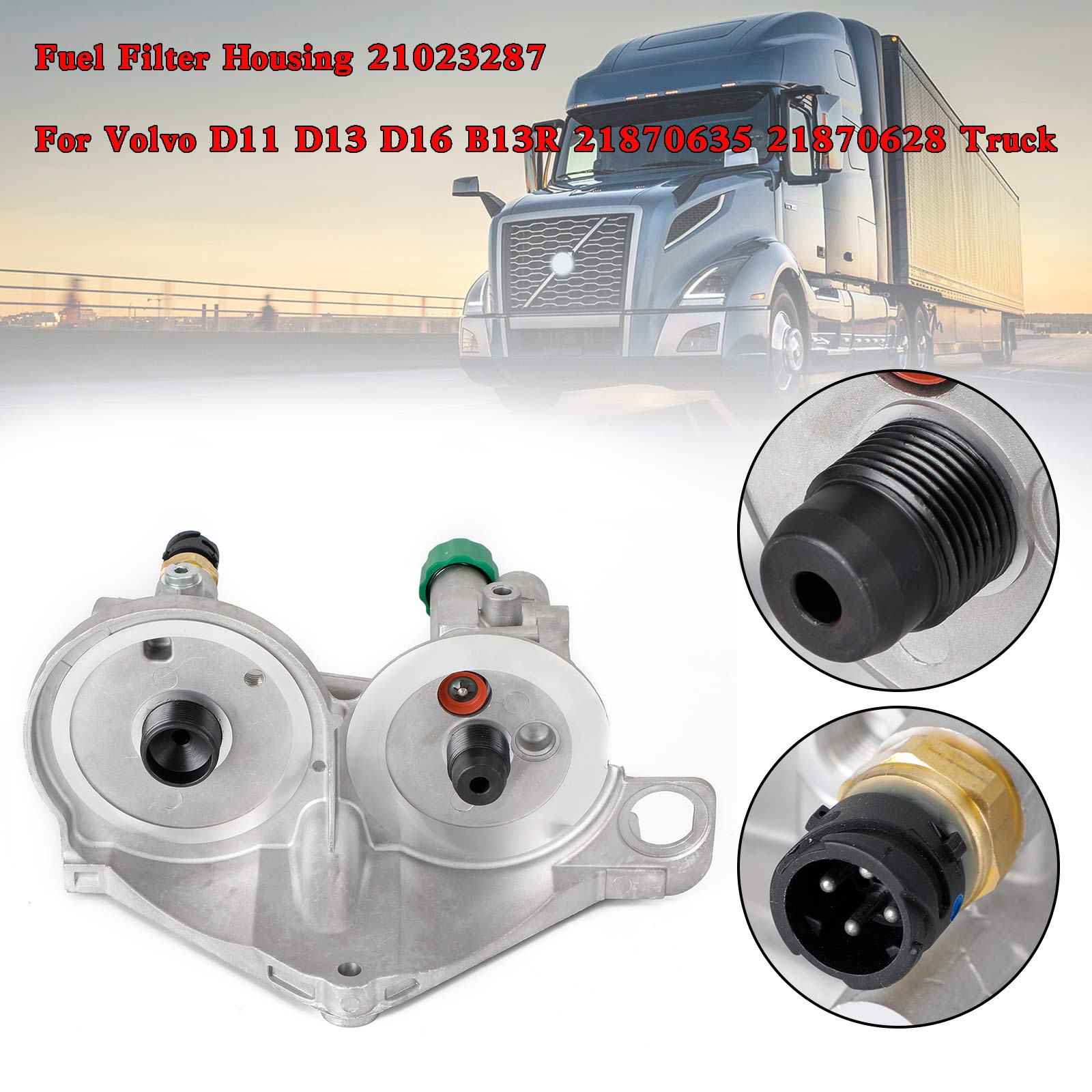 Fuel Filter Housing 21023287 For Volvo D11 D13 D16 B13R 21870635 21870628 Truck