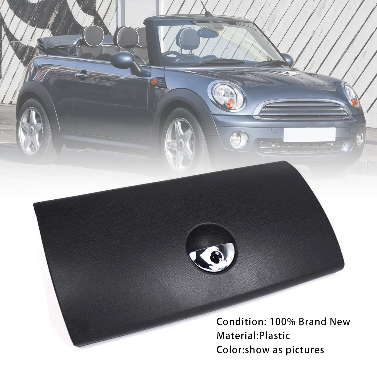 2002?C2008 Mini R52 (S) CONVERTIBLE Cooper S (Supercharged) 1.6 Petrol W11 Engine Glove Box Door Cover Black 51166959970