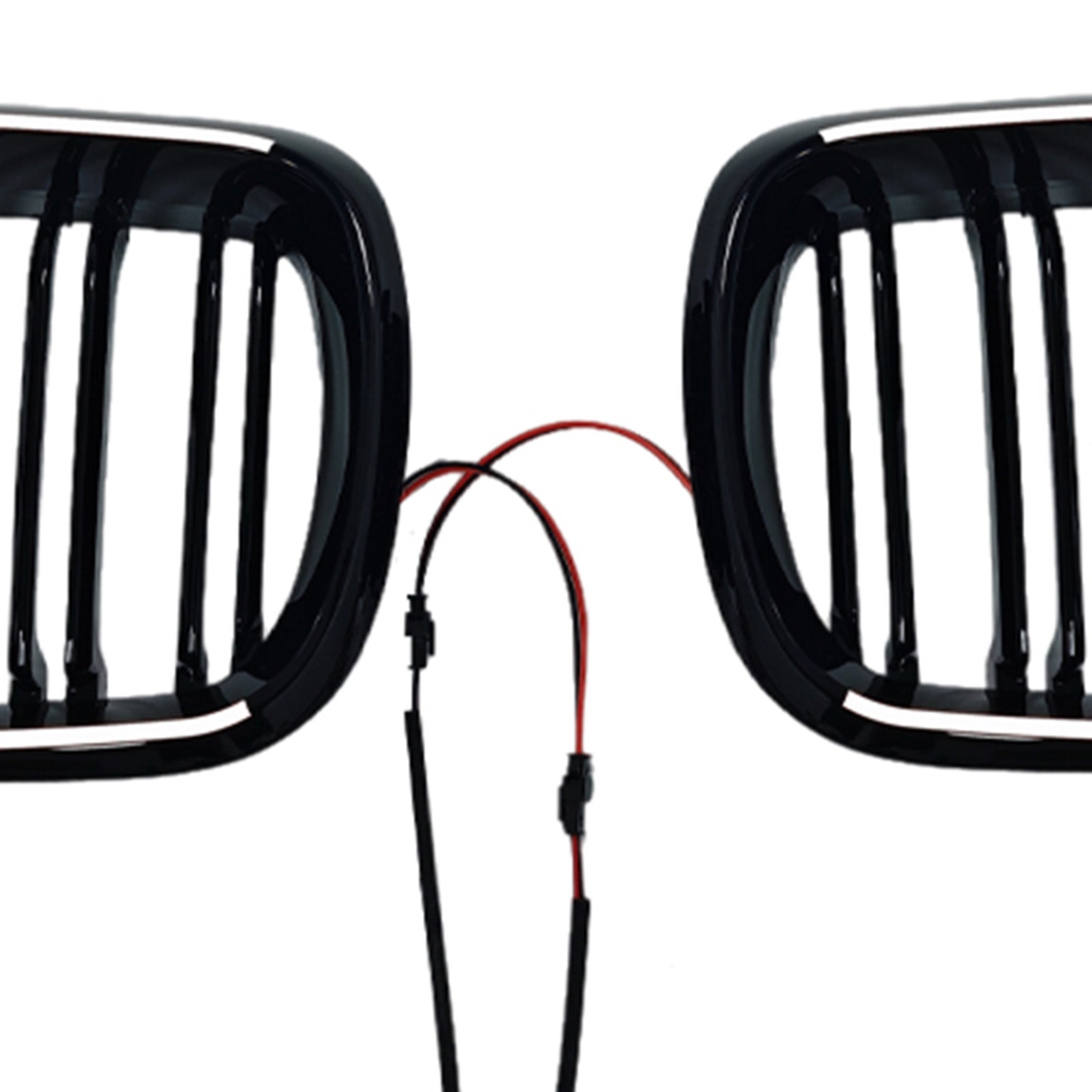 Double Slat Front Bumper Kidney Grille Fit BMW X5/X6 F15/F16 2013-2018