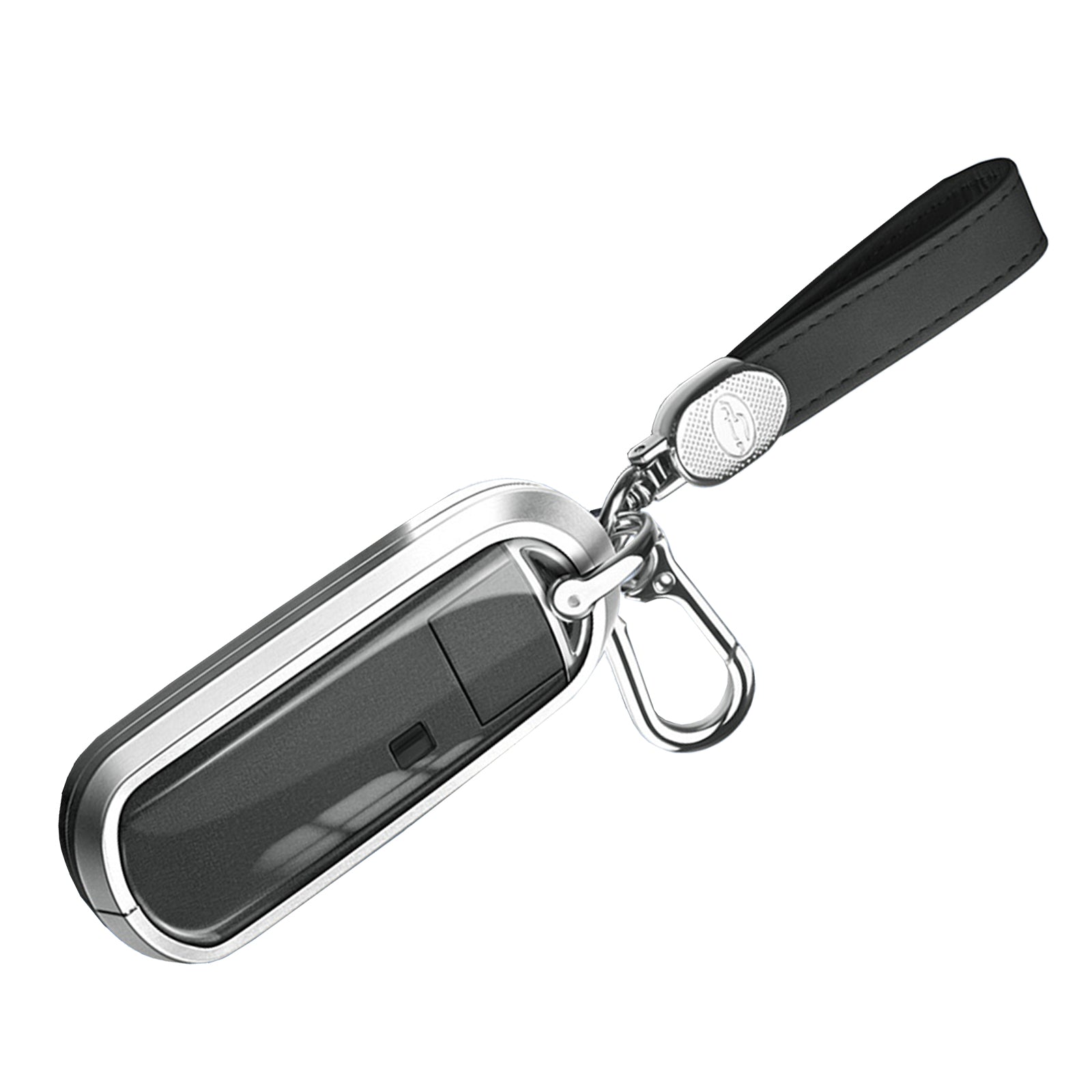 Aluminum Alloy TPU Silvery Car Key Case Cover With Buckle For Mazda CX-4 CX-5