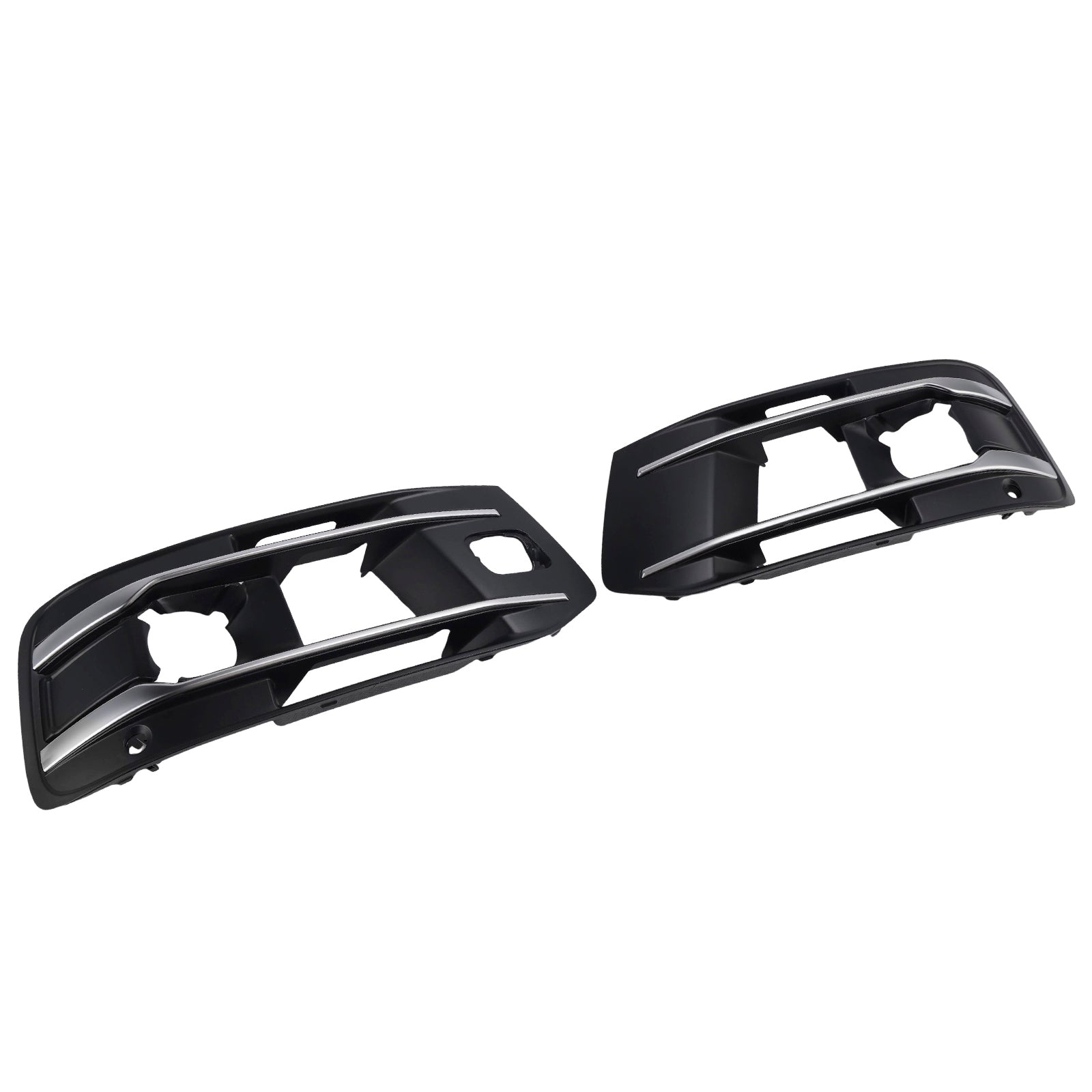 2016-2019 Fit Audi Q7 2PCS Front Bumper Fog Light Grille Cover 4M0807682AA4W3
