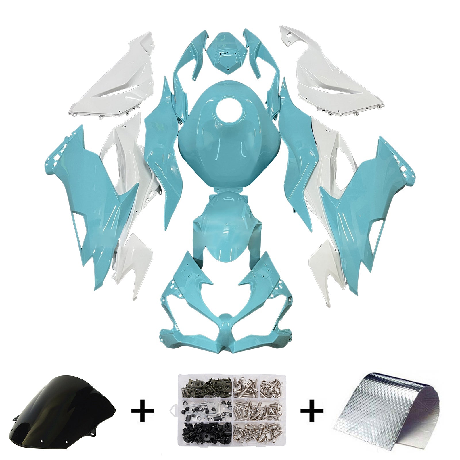 Injection Fairing Kit Bodywork Plastic ABS fit For Kawasaki ZX6R 2019-2023