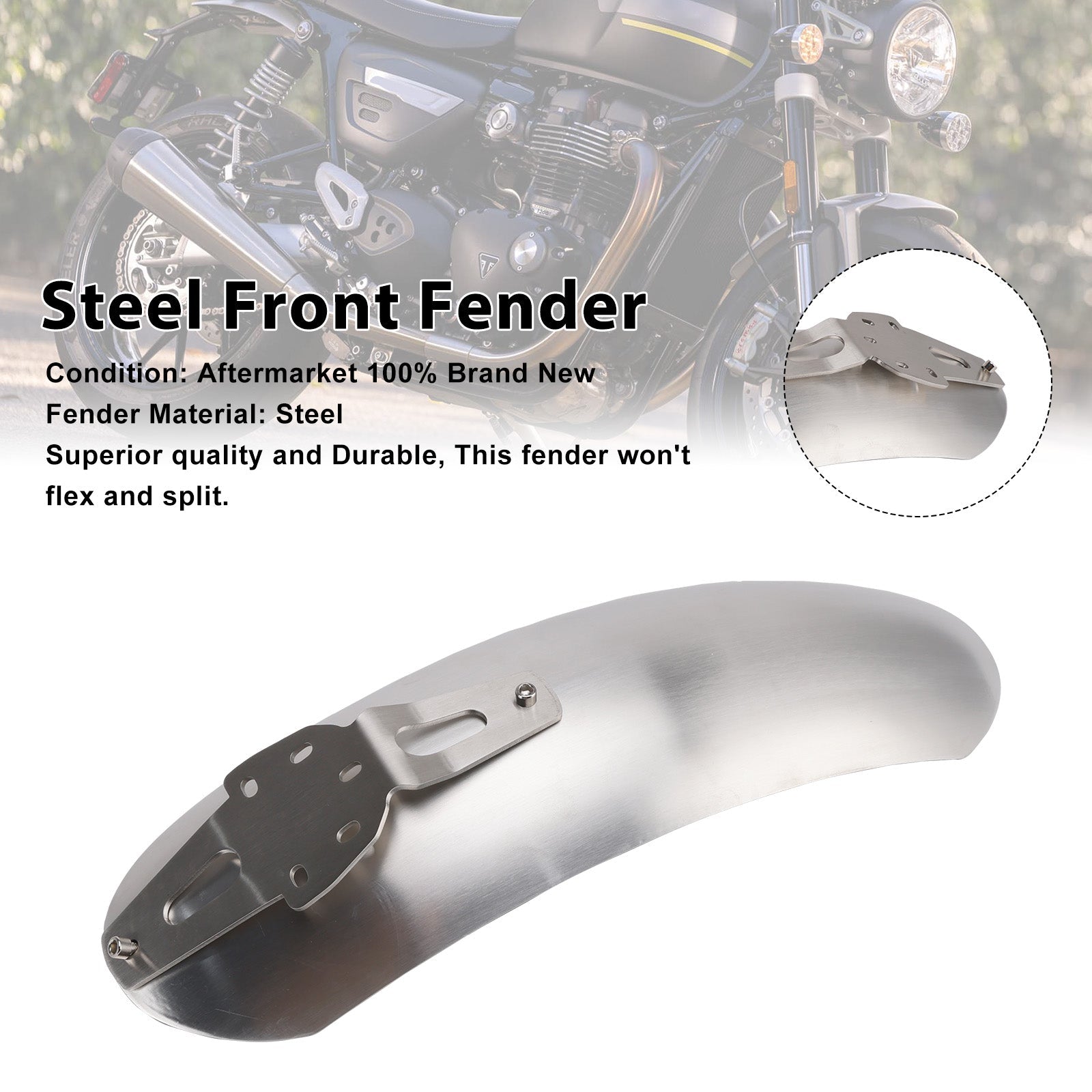 2019-2025 Triumph Scrambler 1200XE Steel Front Fender Mudguard