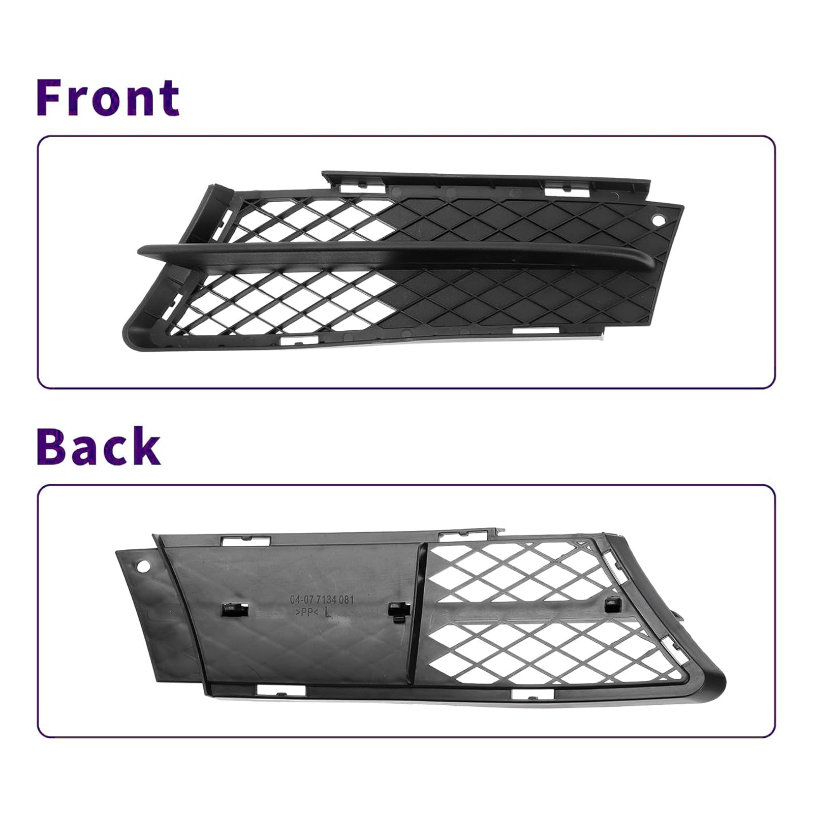 Front Fog Light Grille For BMW 3 Series E90 E91 2006-2008 51117134081