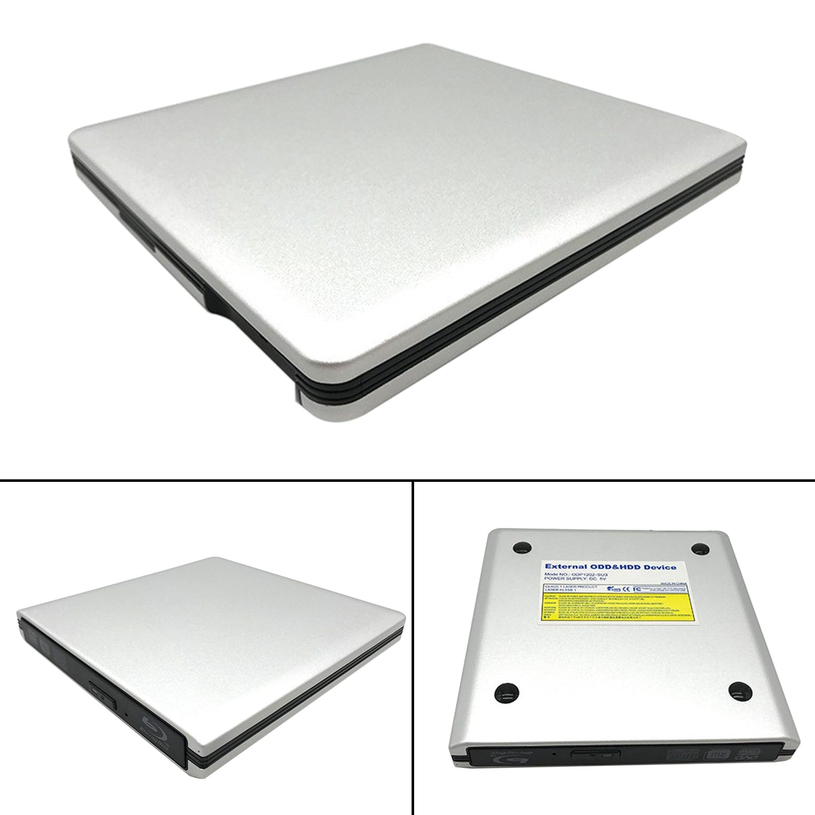 4K UHD Genuine Burner External USB 3.0 Super Slim DVD BD Recorder Drive Silver
