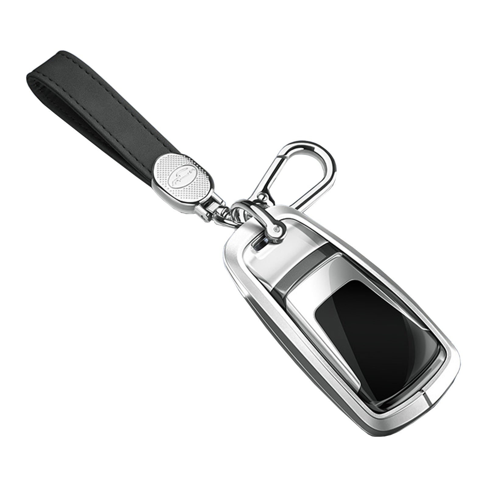 Aluminum Alloy TPU Silvery Car Key Case Cover With Buckle For Audi a6l a4l a3