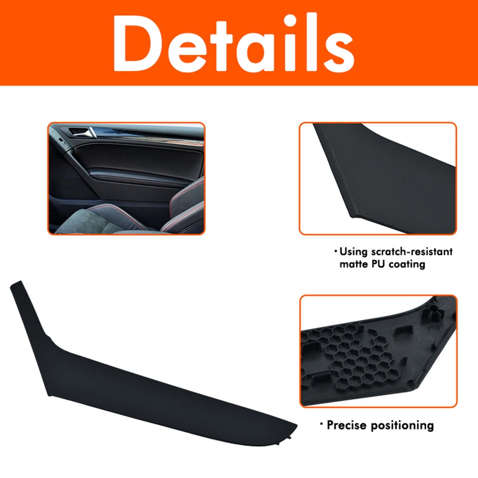Right Door Handle Outer Cover Trim Panel 5K3686040A For VW Golf 6 Coupe 2009-2013
