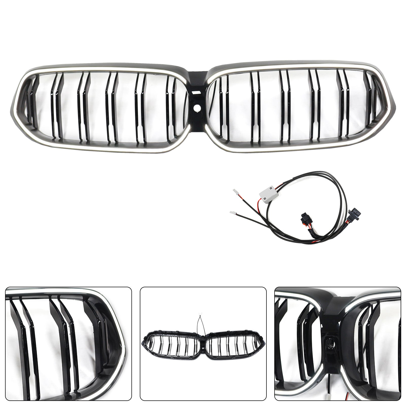 2020-2025 BMW 6 Series G32 Double Slat Black Front Kidney Grill Grille