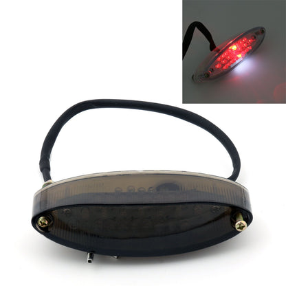 Universal Lens LED Brake Running License Plate TailLight Smoke