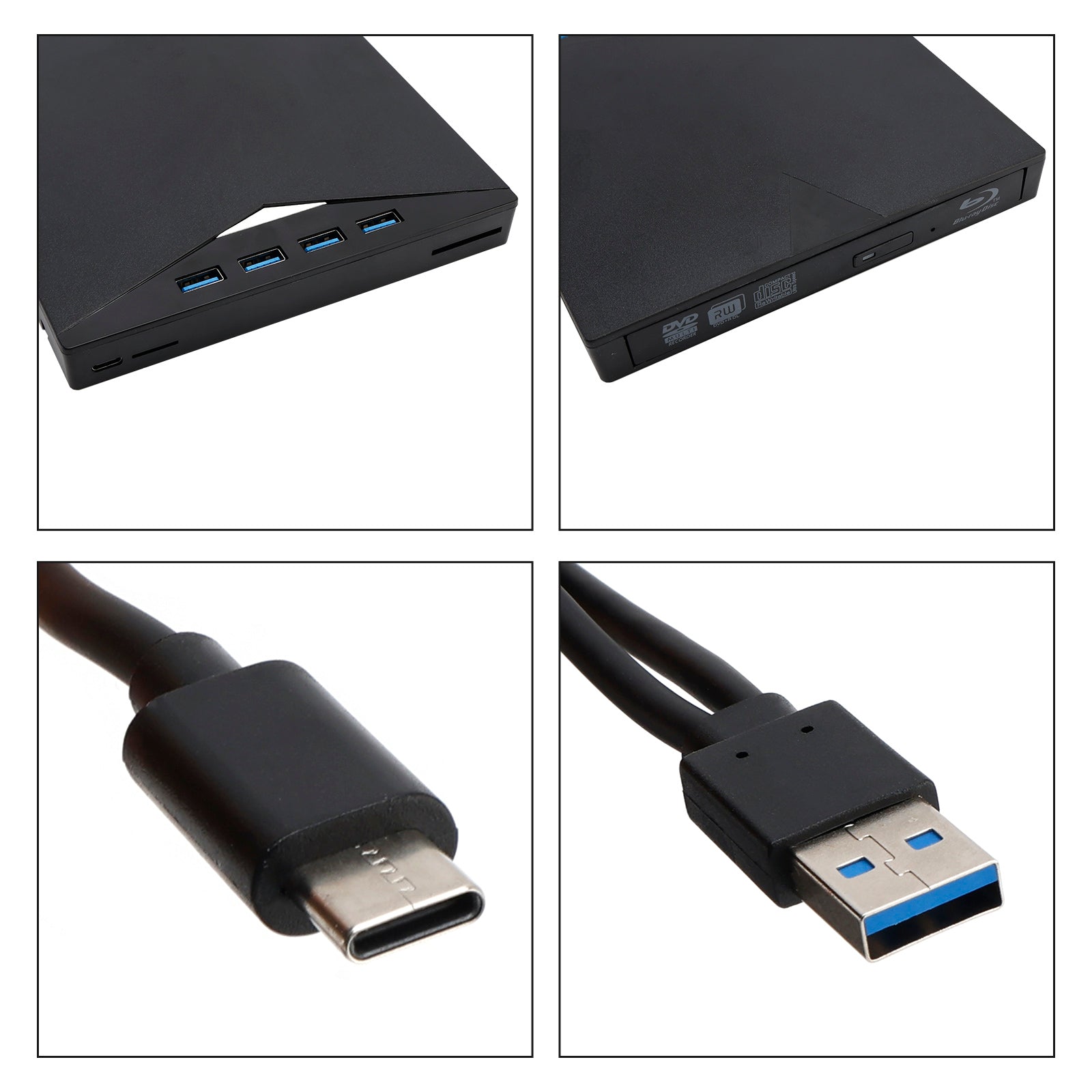 7 IN 1 BD Burner External USB 3.0 Player DVD CD 3D Recorder Drive Movie Player