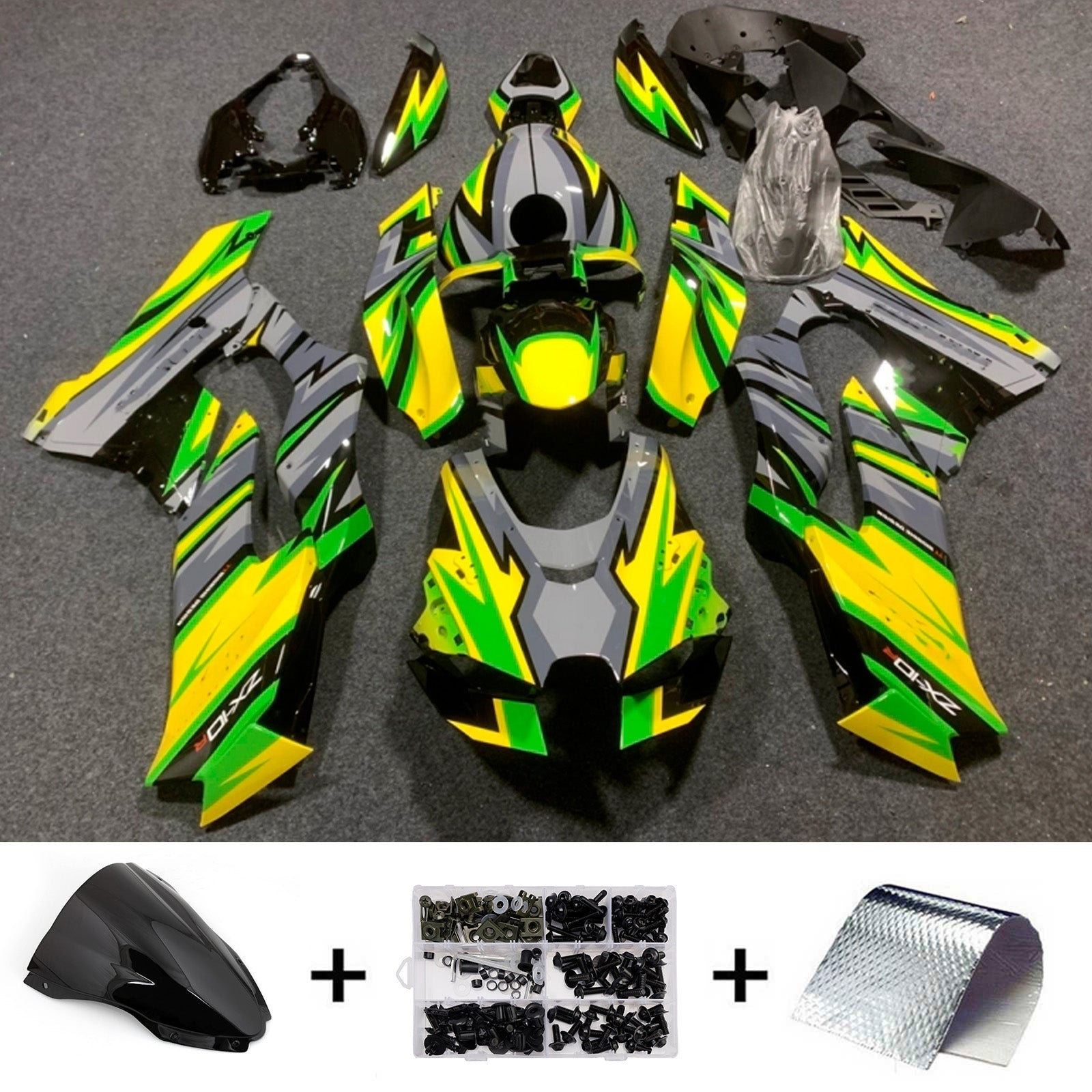 Injection Fairing Kit Bodywork ABS fit For Kawasaki ZX-10R ZX-10RR 2021-2025