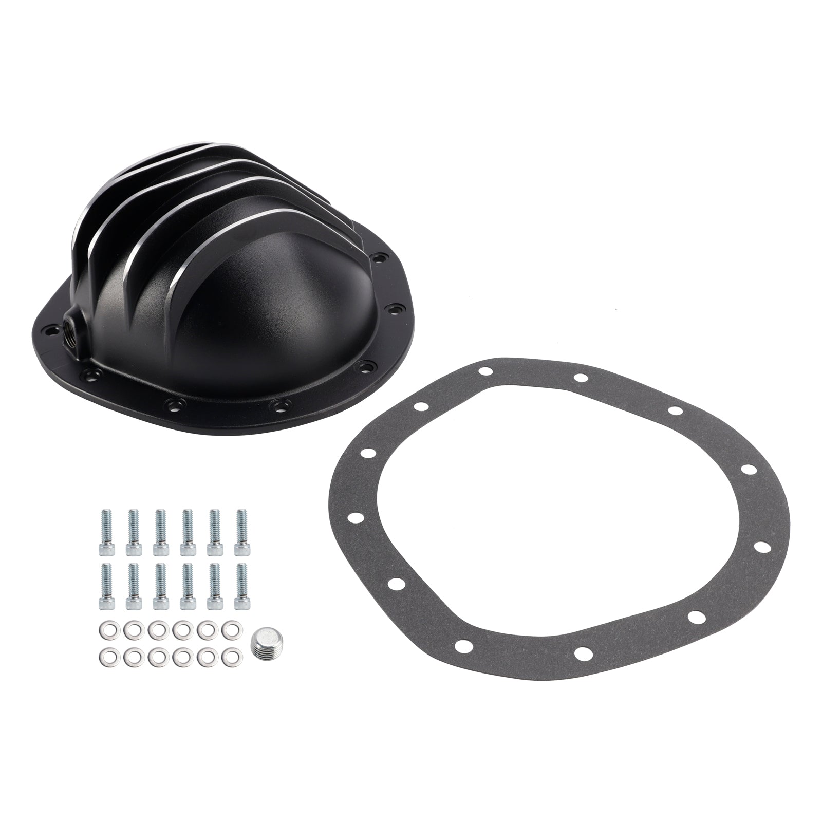 1967-1981 Chevy Blazer 1/2 Ton aFull-Size 12 Bolt Black Aluminum Differential Rear End Cover YI217826T CE2862856IEC