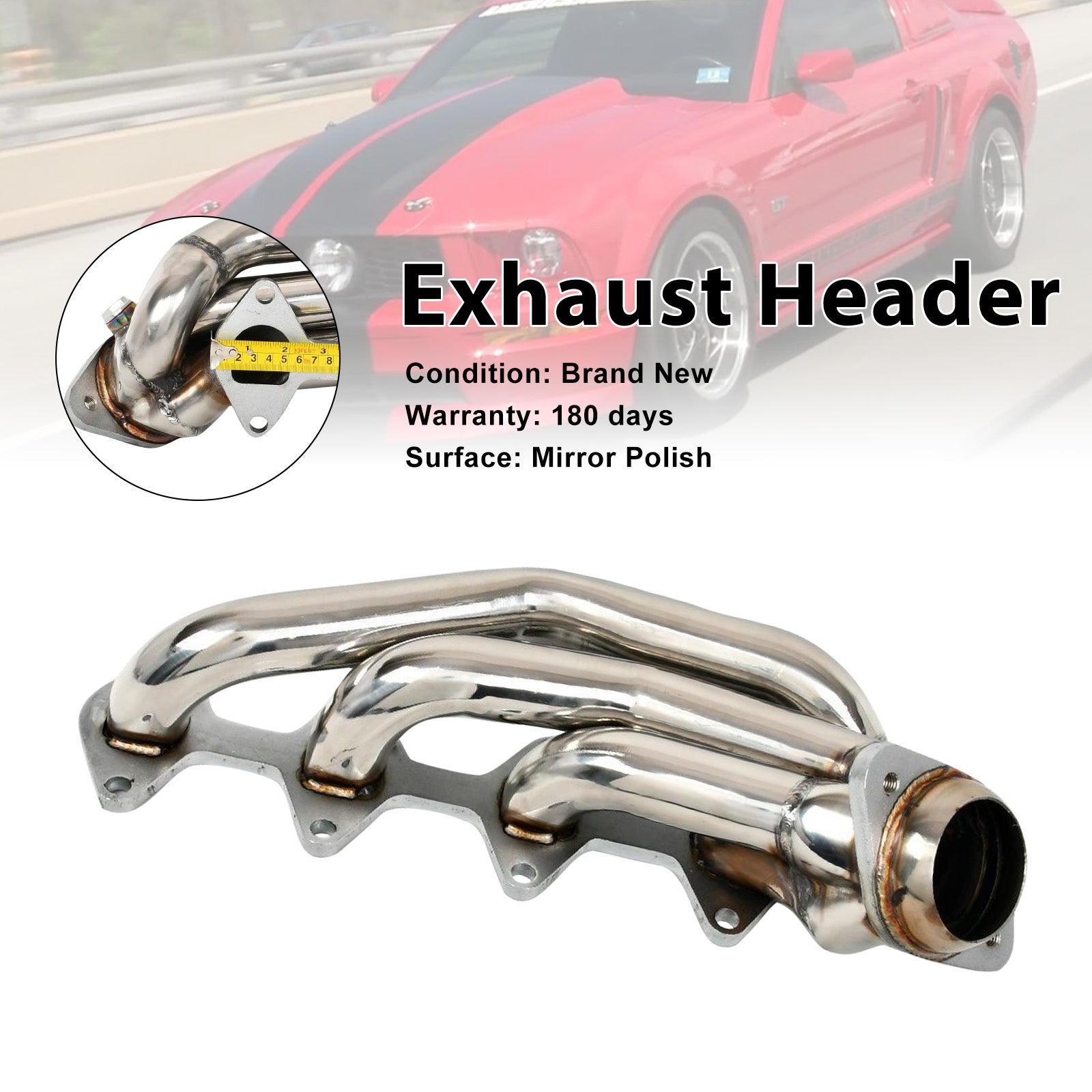 2005-2010 Ford Mustang GT 4.6L V8 Stainless Steel Shorty Exhaust Header