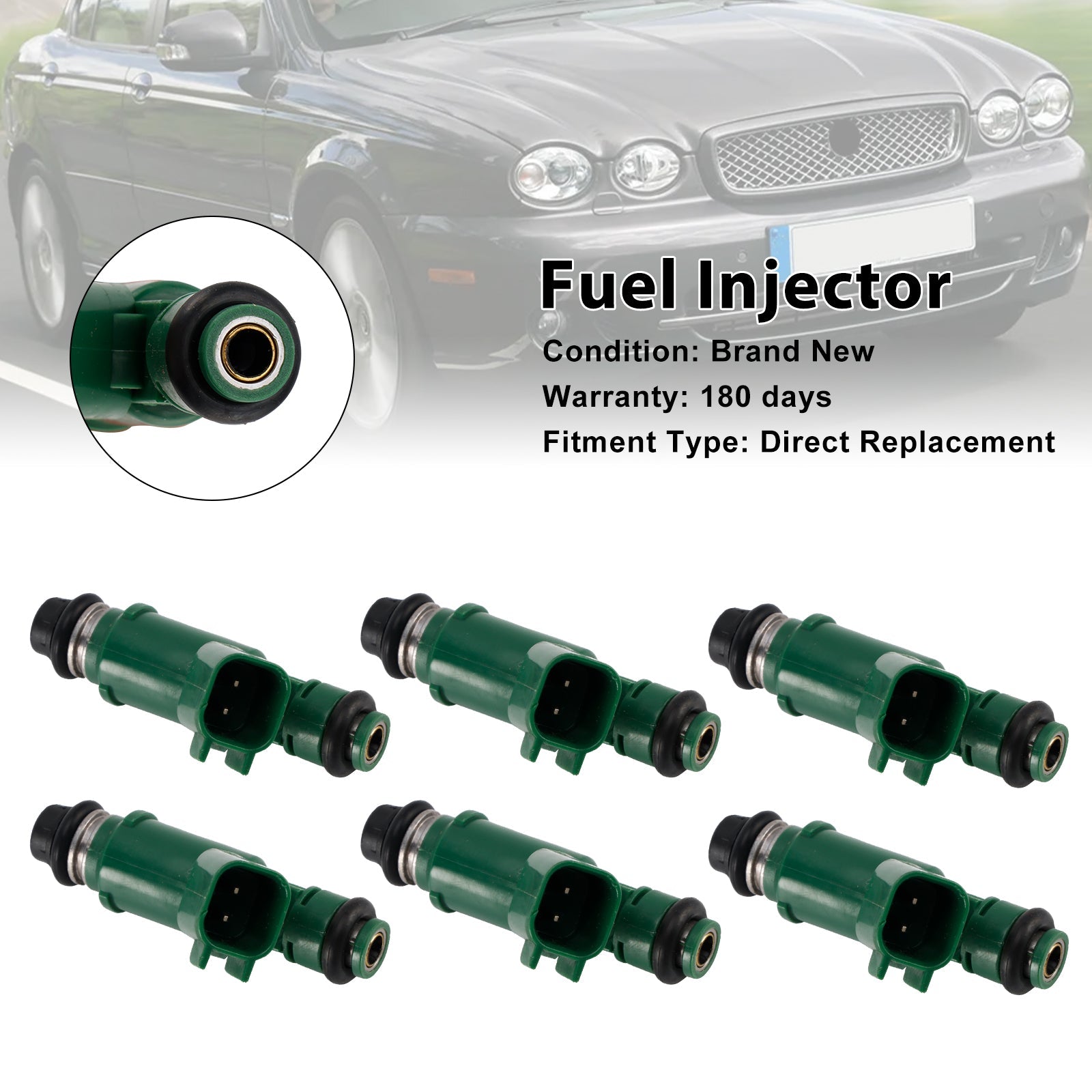 2002-2008 Jaguar X-Type 3.0L V6 2.5L 6PCS Fuel Injector 1X43-AB 1955004011