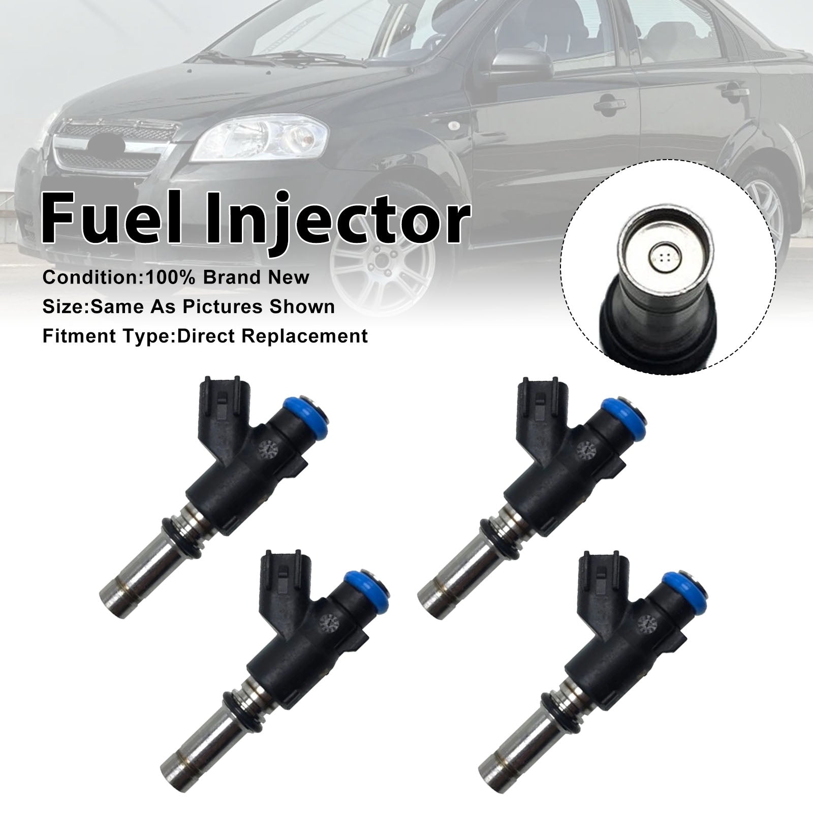 4Pcs Fuel Injector For Chevrolet Aveo 09-11 For Pontiac G3 09-10 25380933