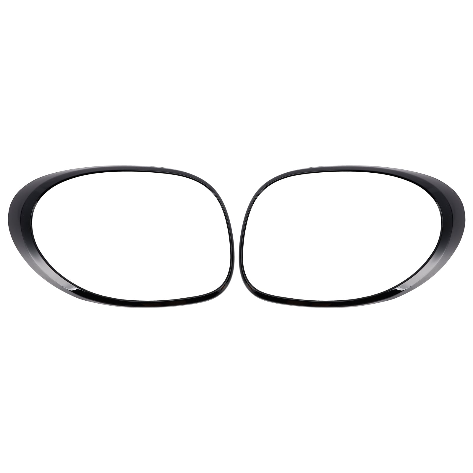 Left+Right Rear Taillight Lamp Trim Ring For Fiat 500L 2014-2020 Black