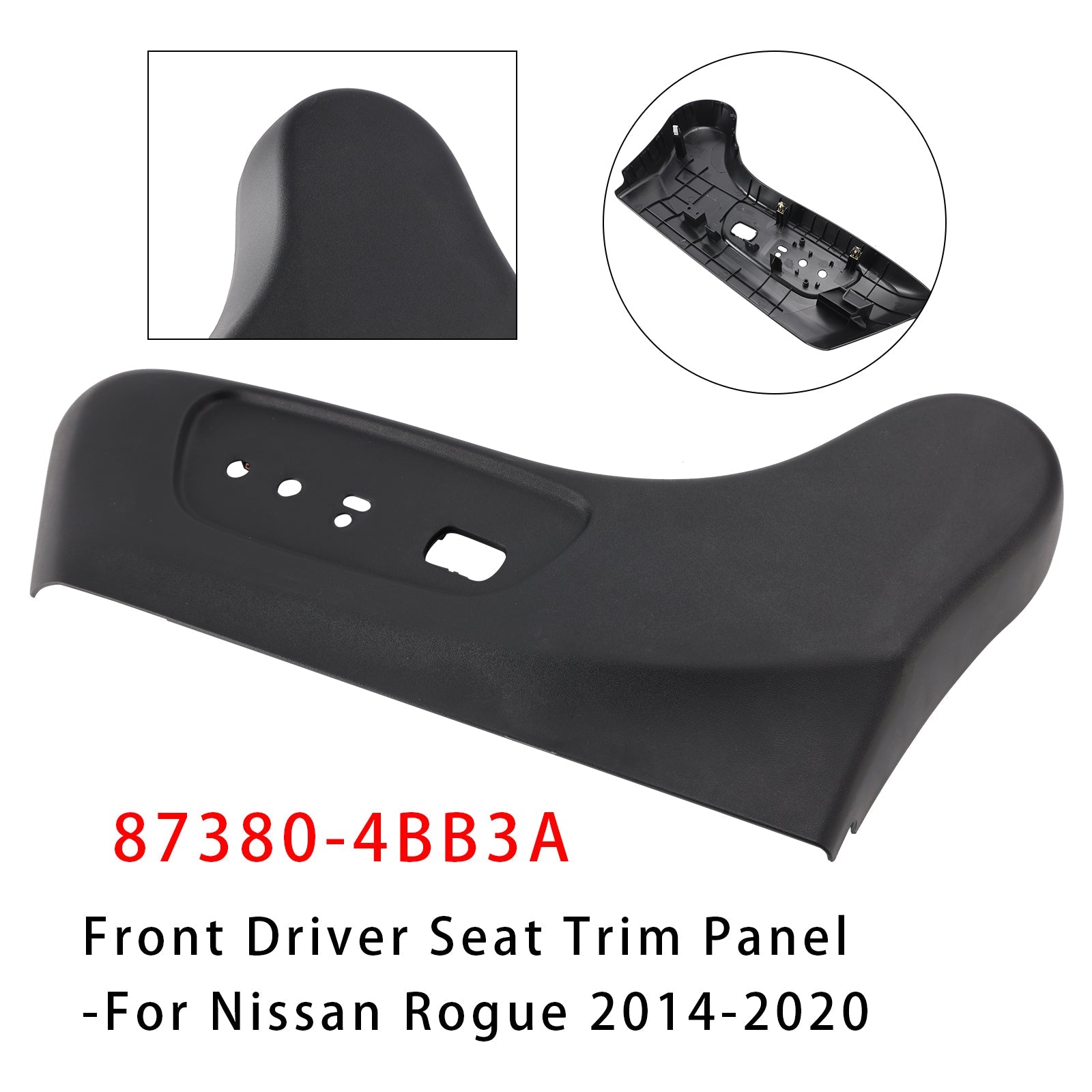 2014-2020 Nissan Rogue Front Driver Seat Trim Panel 87380-4BB3A