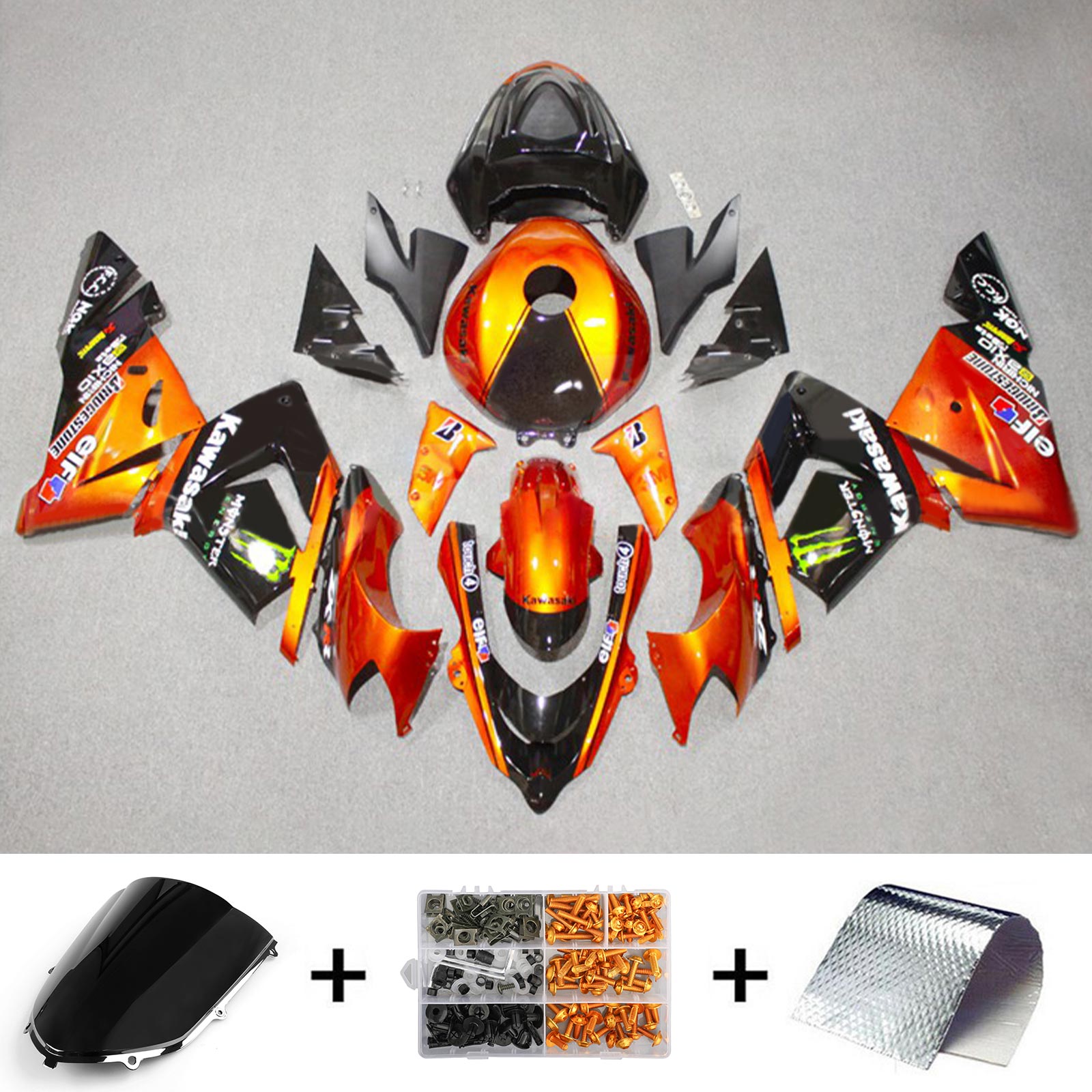 2004-2005 Kawasaki ZX10R Fairing Kit Bodywork Plastic ABS