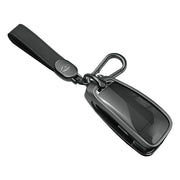Aluminum Alloy TPU Silvery Car Key Case Cover With Buckle For Audi a6l a4l a3