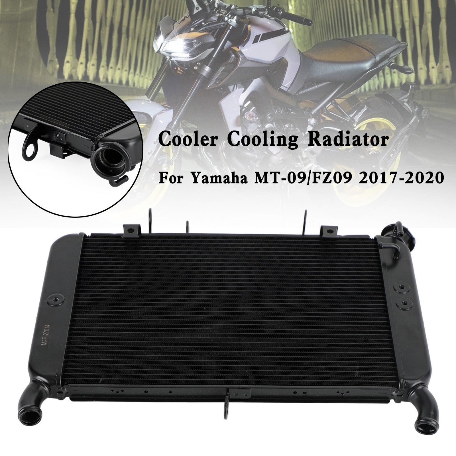 2017-2020 Yamaha MT09 FZ09 MT-09 Aluminum Radiator Cooling Cooler