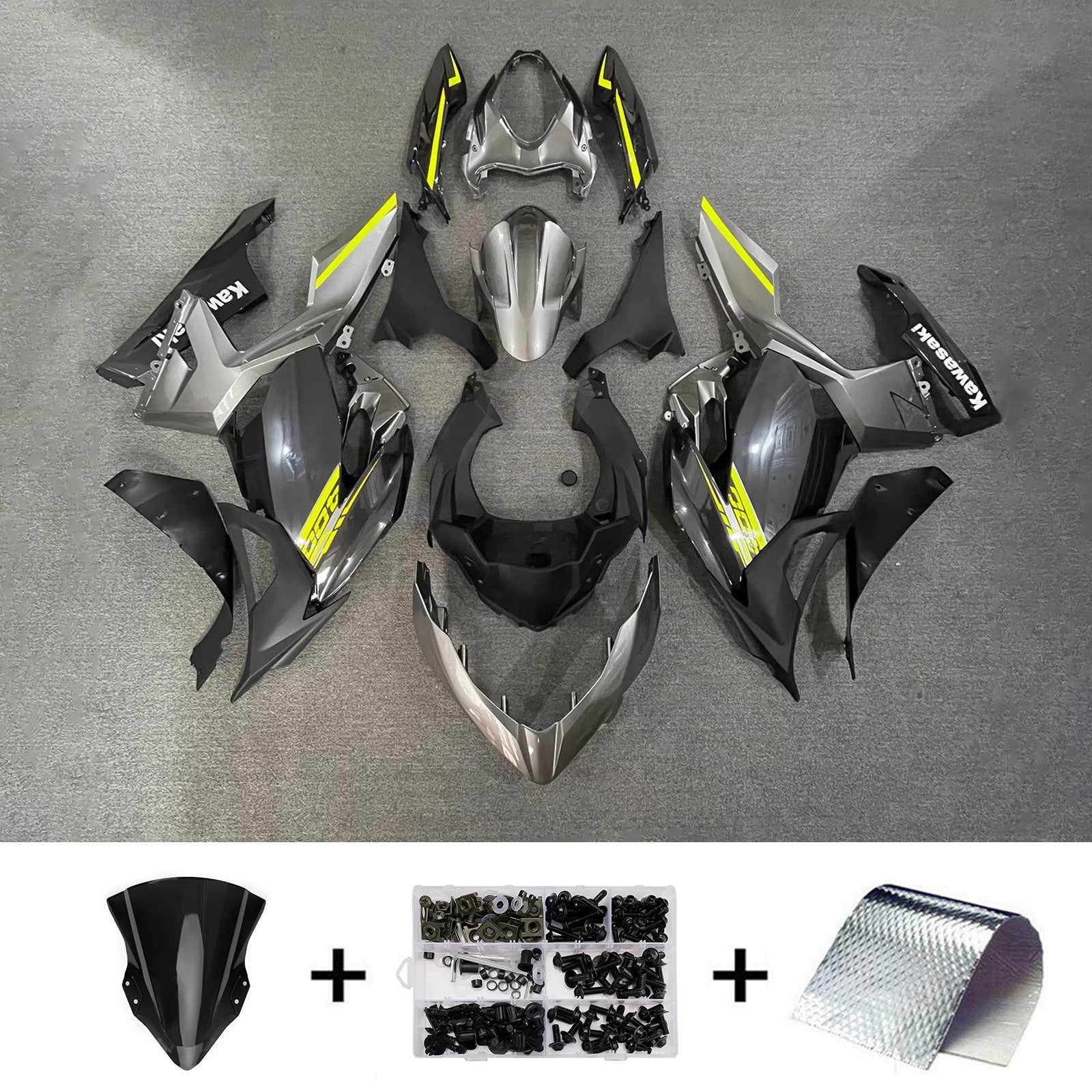 Injection Fairing Kit Bodywork Plastic ABS fit For Kawasaki EX400 Ninja400 2018-2024