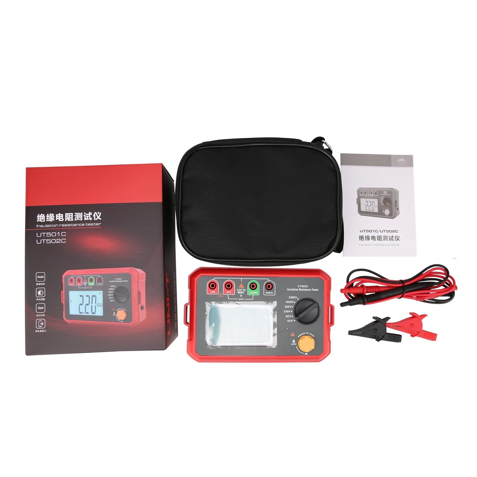 Digital Megohmmeter UT502C Insulation Resistance Tester Multimeter