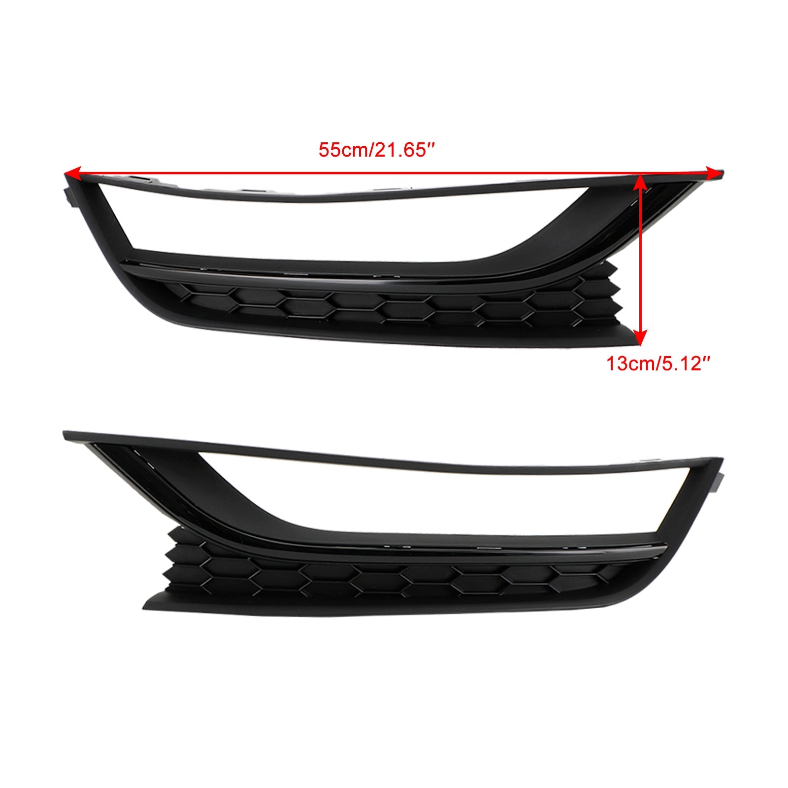 2012-2015 VW Passat 2PCS Front Honeycomb Driving Fog Light Cover Black