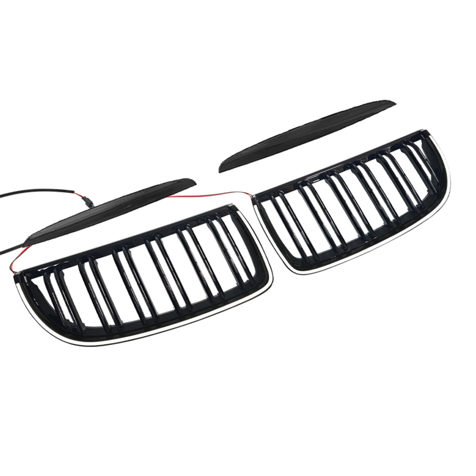 2004-2007 Fit BMW E90 Sedan Wagon 320i Front Kidney Double Slat Grille Black