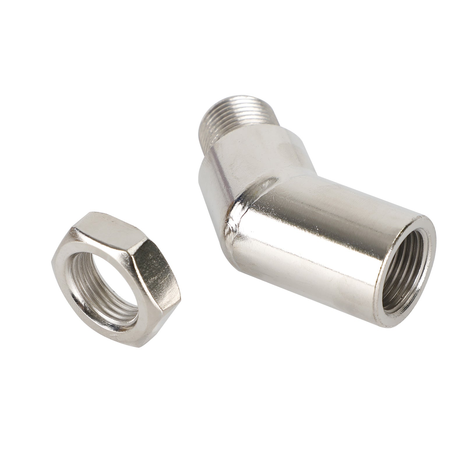 M18 X 1.5 Catalytic Converter 135 Degree CEL Oxygen Sensor Extender Adapter Spacer